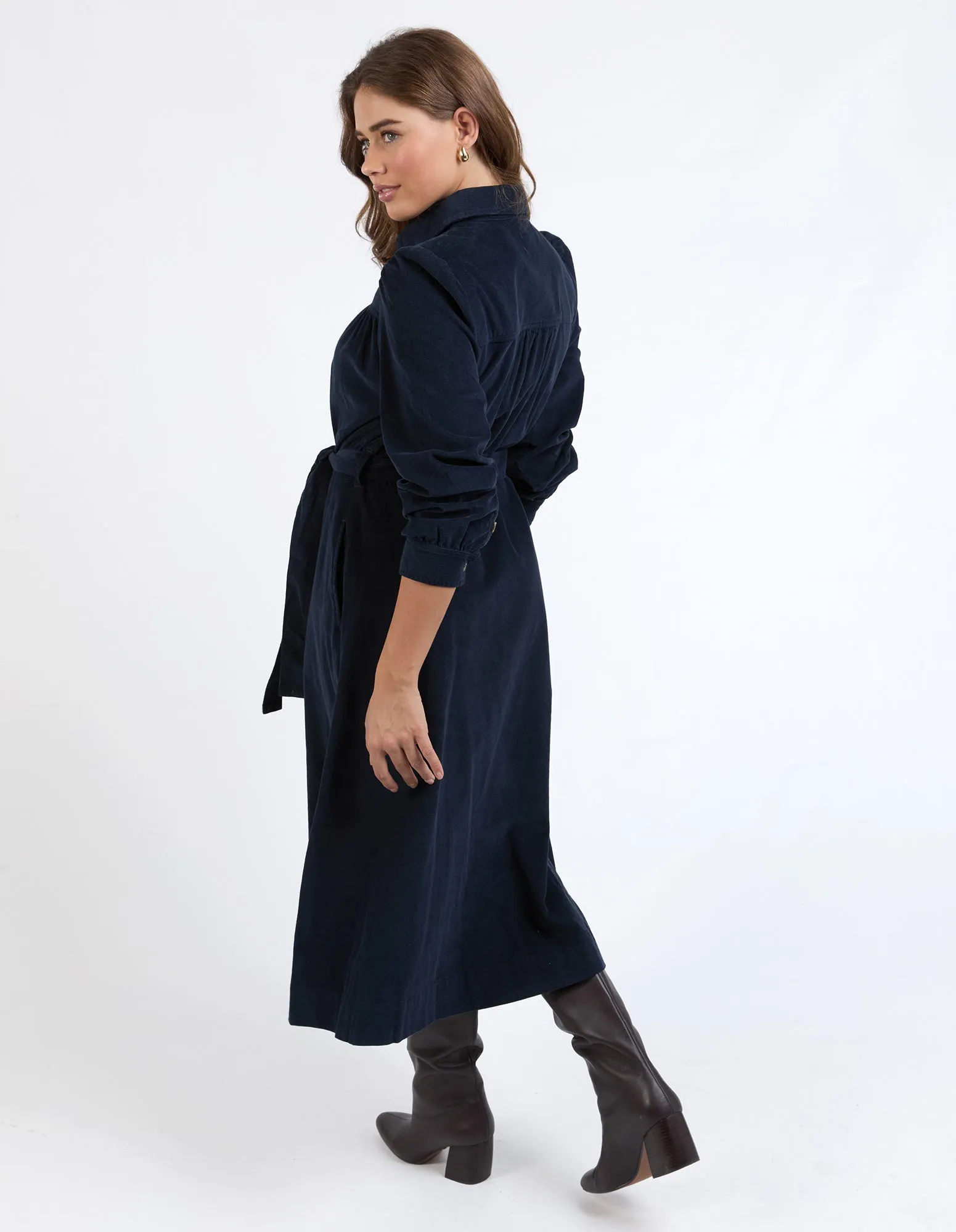 Serena Cord Dress Dark Sapphire sold by Elm Lifestyle product image thumbnail 4