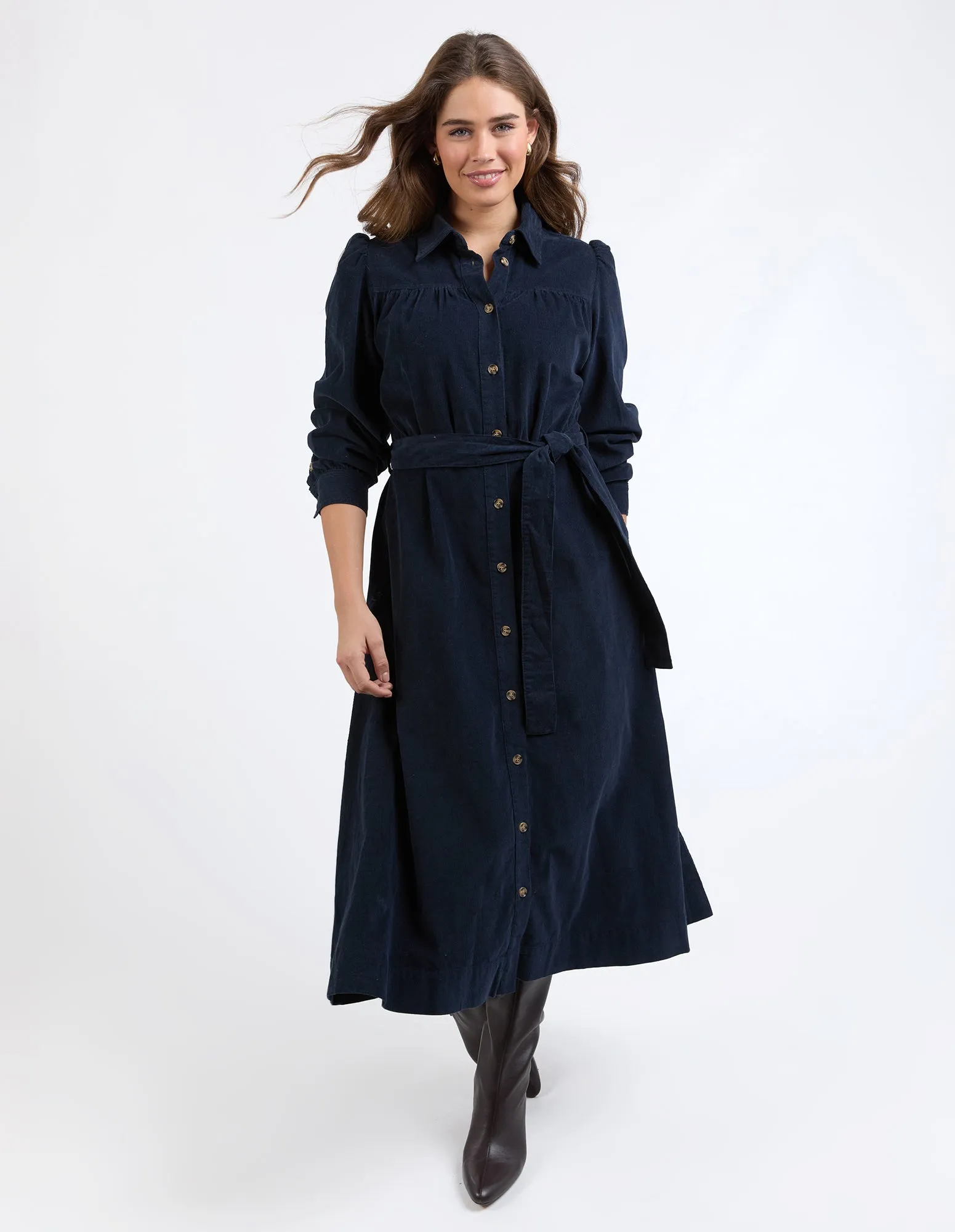 Serena Cord Dress Dark Sapphire sold by Elm Lifestyle product image thumbnail 2