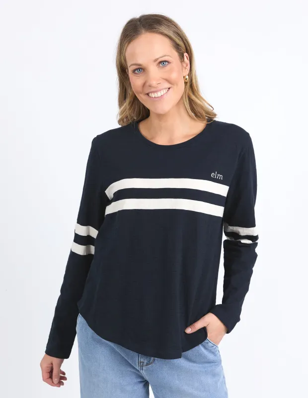 Adora Long Sleeve Tee Navy sold by Elm Lifestyle