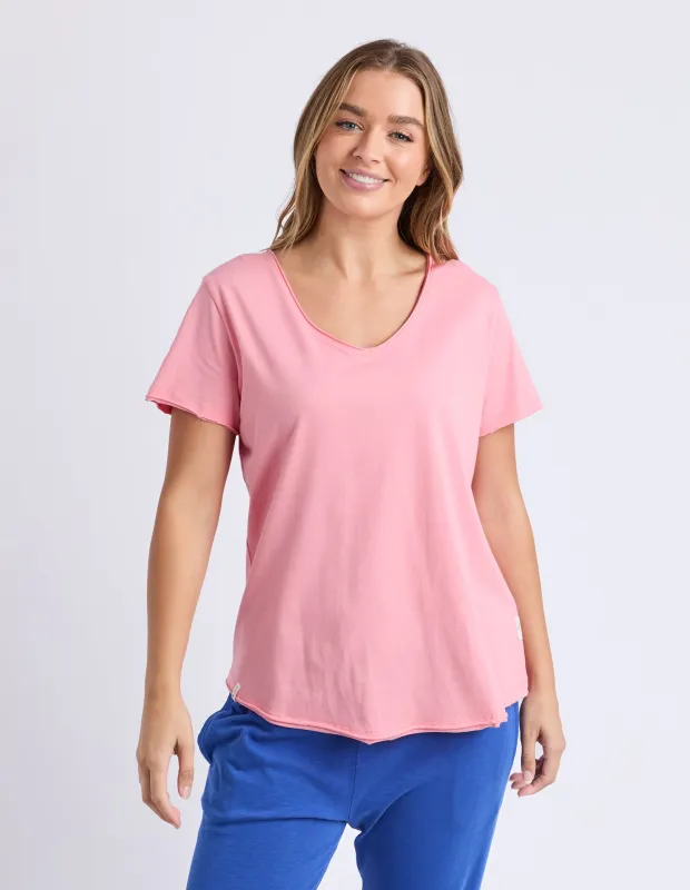 Pima Vee Tee Charm Pink sold by Elm Lifestyle