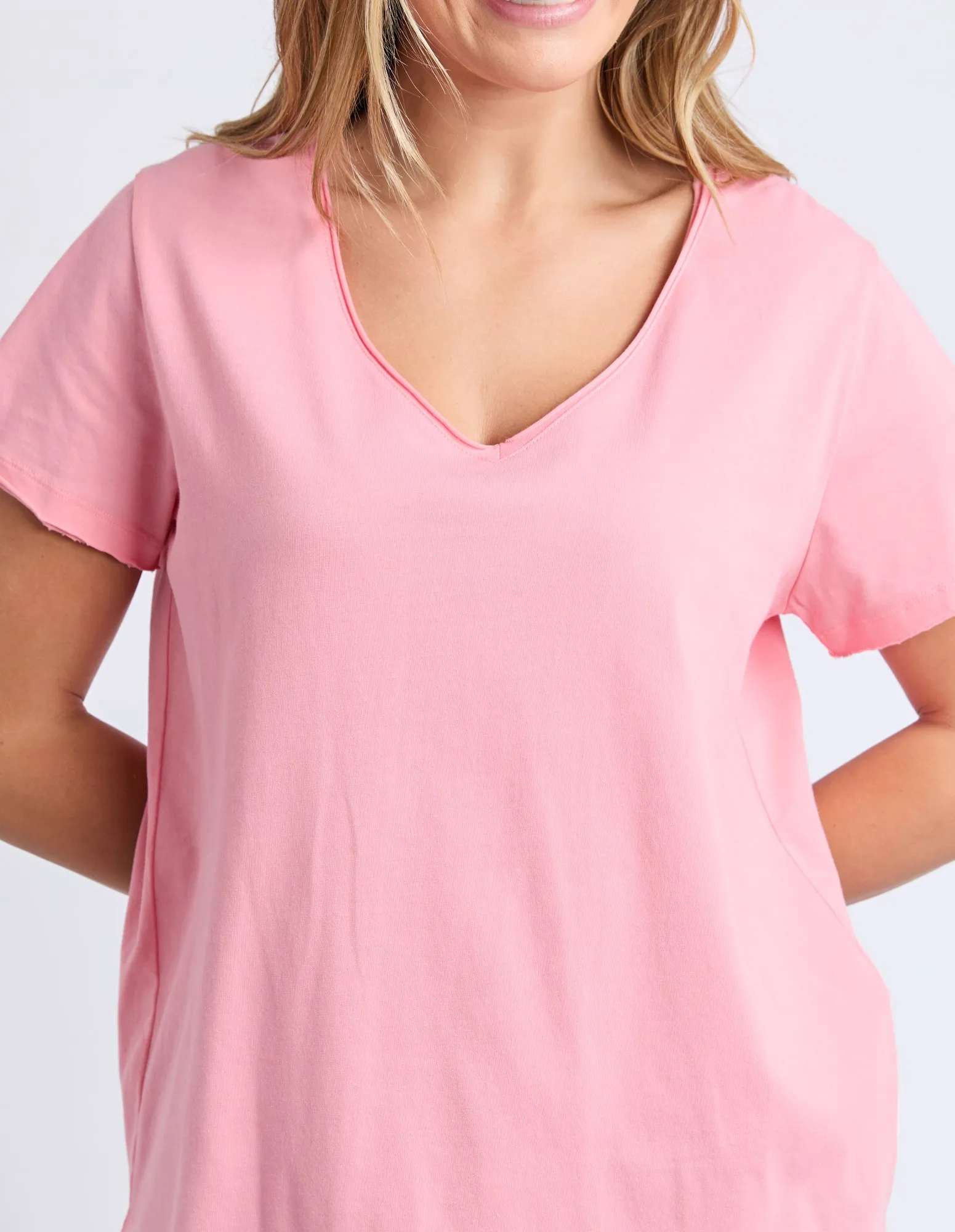 Pima Vee Tee Charm Pink sold by Elm Lifestyle product image thumbnail 5