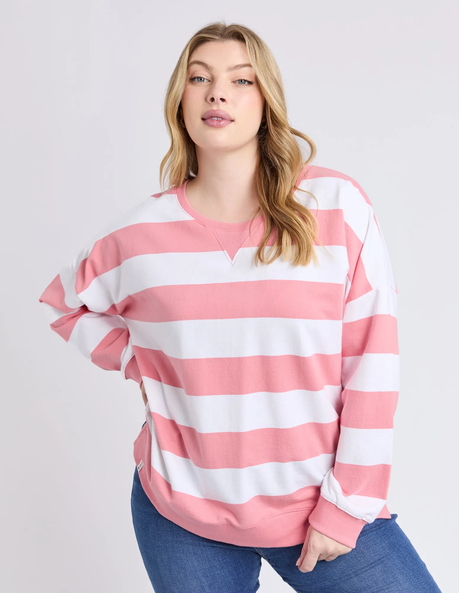 Billie Block Stripe Crew Charm Pink sold by Elm Lifestyle product image thumbnail 2