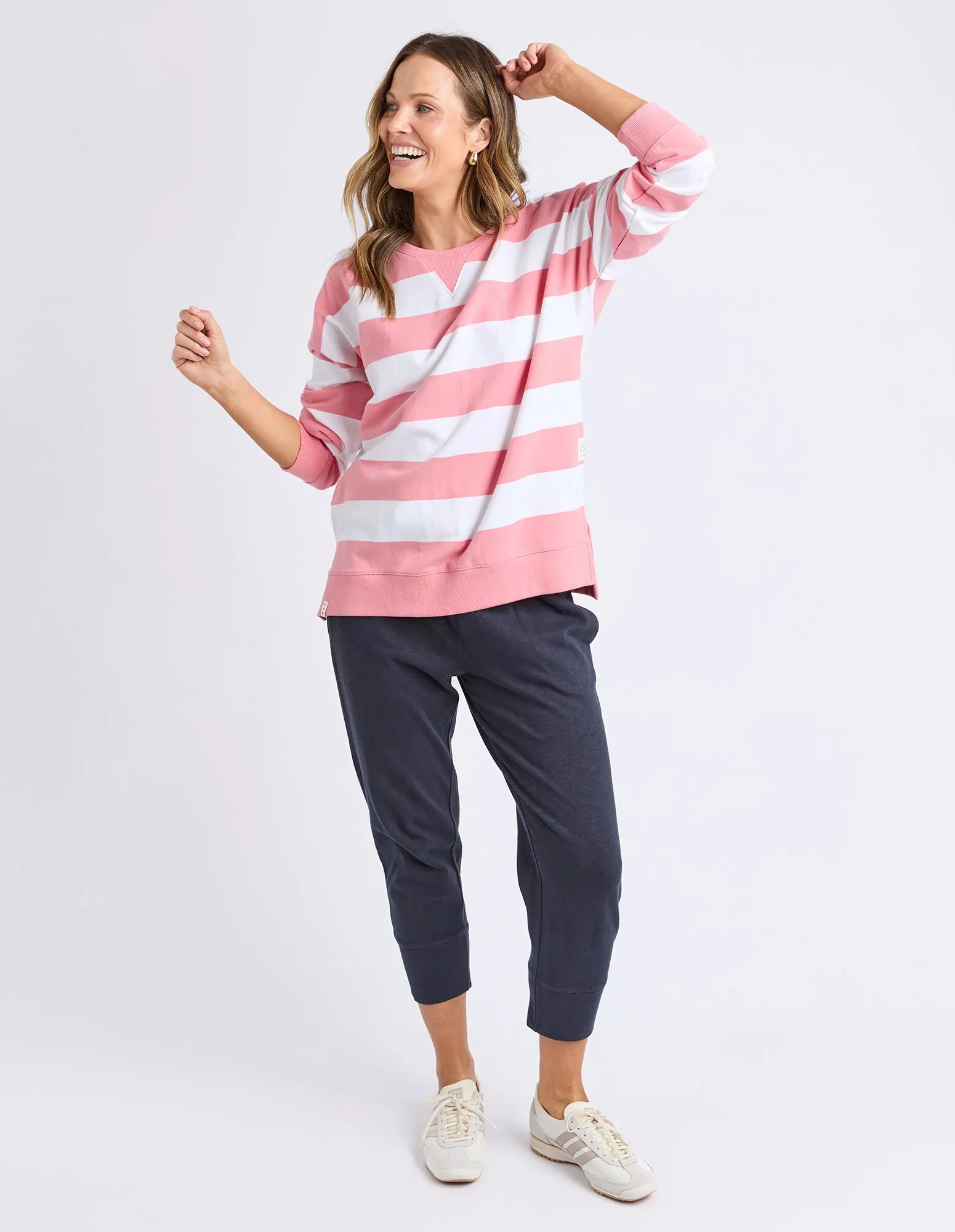 Billie Block Stripe Crew Charm Pink sold by Elm Lifestyle product image thumbnail 3