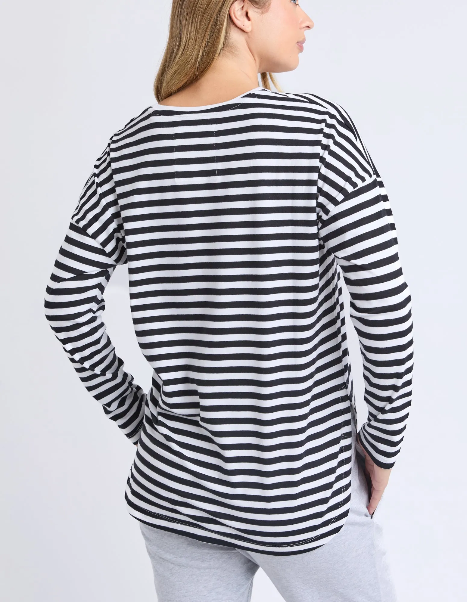 Lauren Long Sleeve Black & White Stripe sold by Elm Lifestyle product image thumbnail 3
