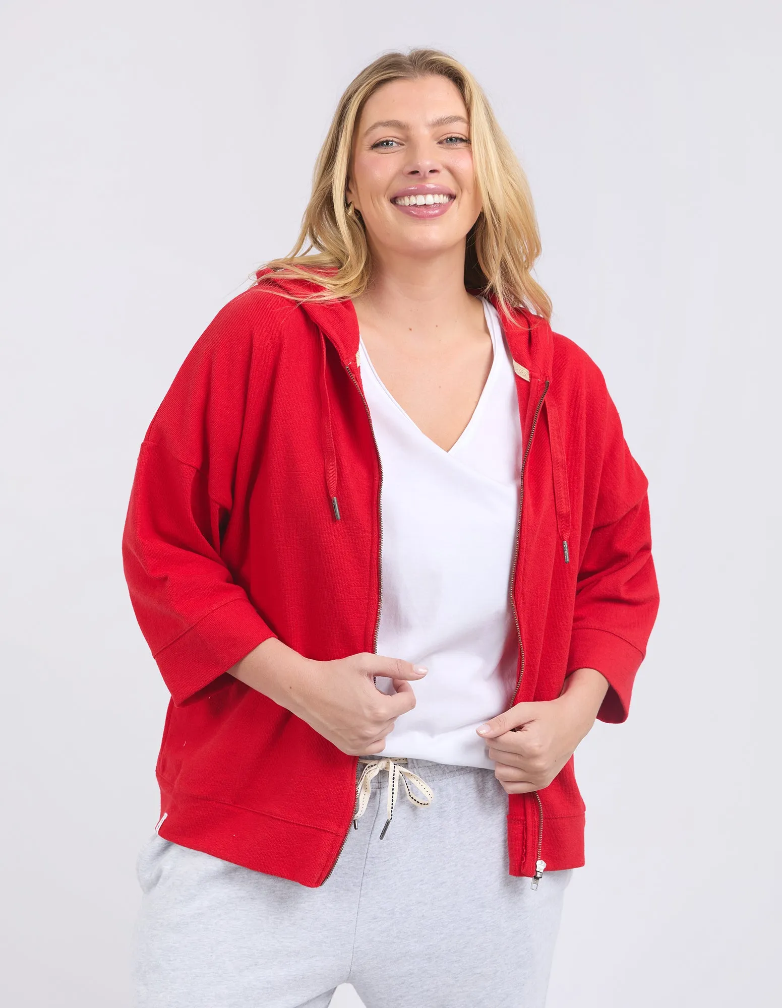 Beachy Zip Hoodie Poppy sold by Elm Lifestyle product image thumbnail 2