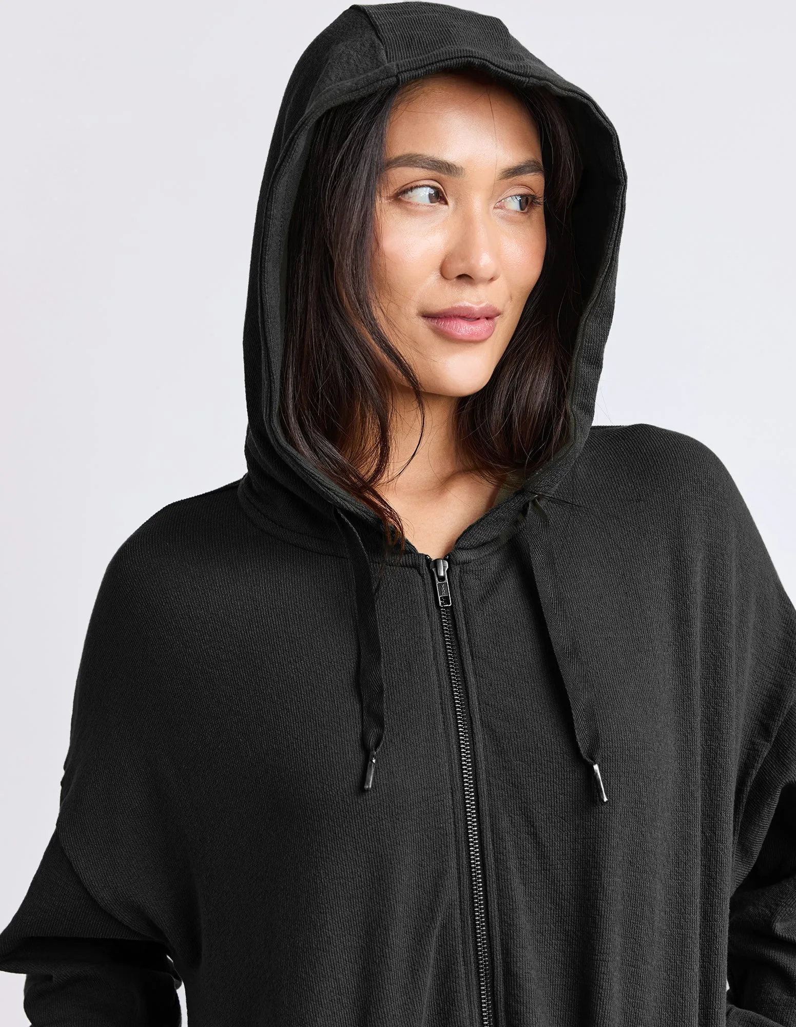 Beachy Long Sleeve Zip Hoodie Black sold by Elm Lifestyle product image thumbnail 5