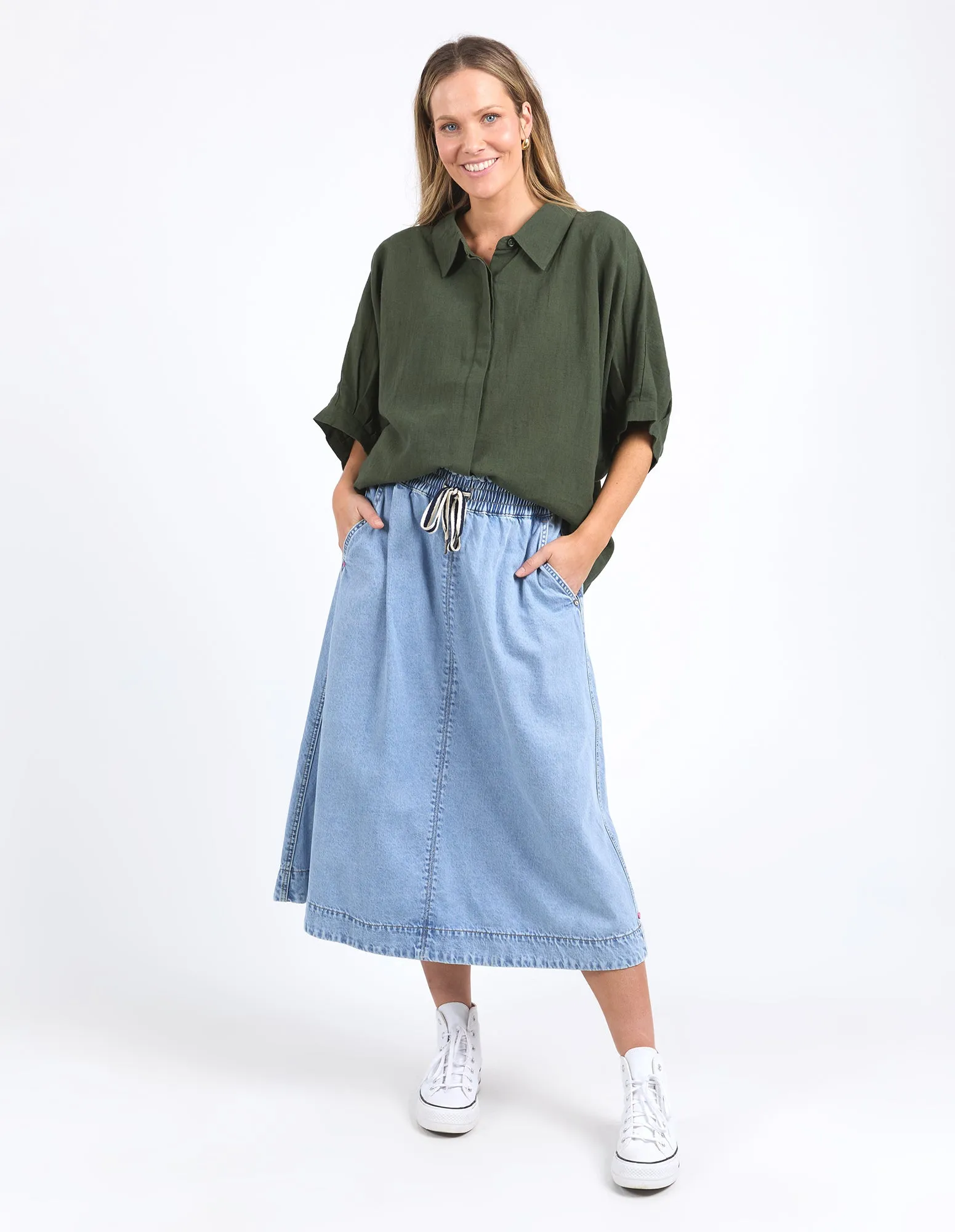 Jemima Shirt Basil sold by Elm Lifestyle product image thumbnail 3