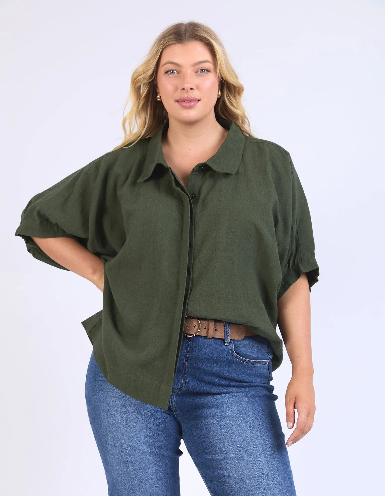 Jemima Shirt Basil sold by Elm Lifestyle product image thumbnail 2