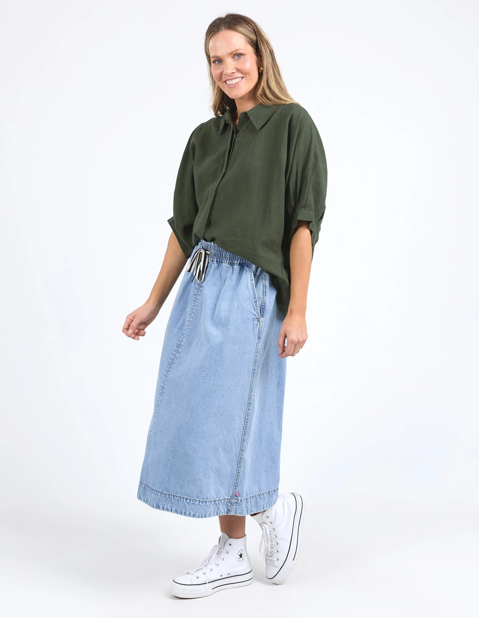 Jemima Shirt Basil sold by Elm Lifestyle product image thumbnail 5