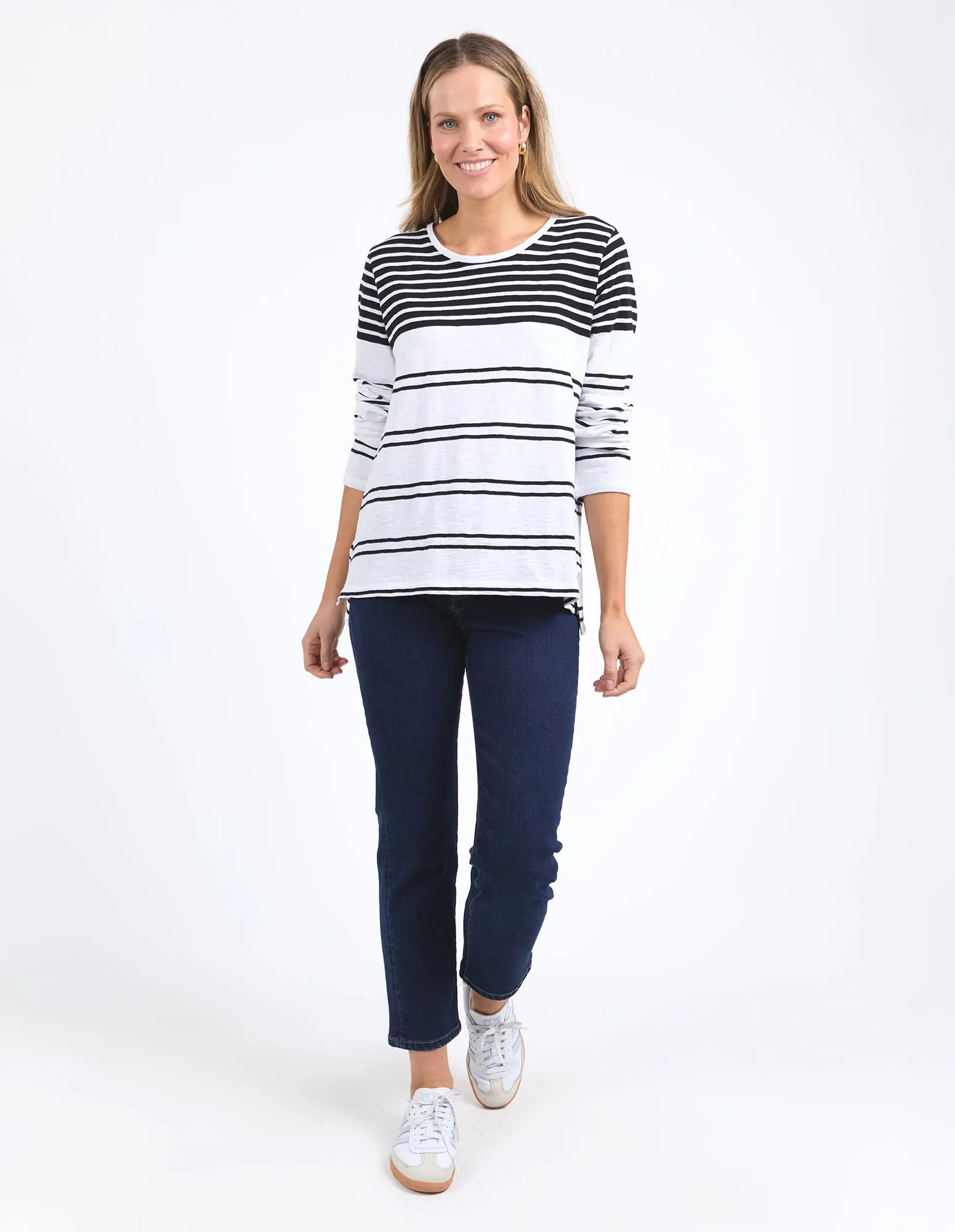Lexa Stripe Long Sleeve Black & White sold by Elm Lifestyle product image thumbnail 2