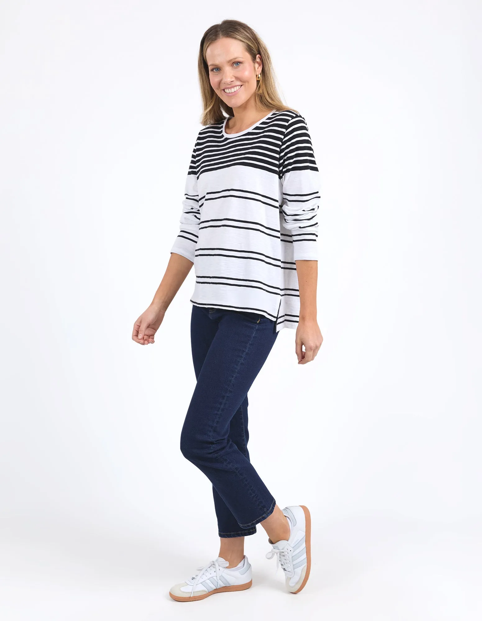 Lexa Stripe Long Sleeve Black & White sold by Elm Lifestyle product image thumbnail 4