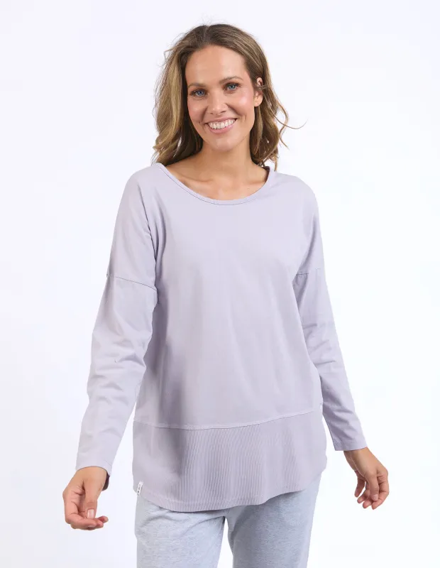 Rib Long Sleeve Dusty Lilac sold by Elm Lifestyle