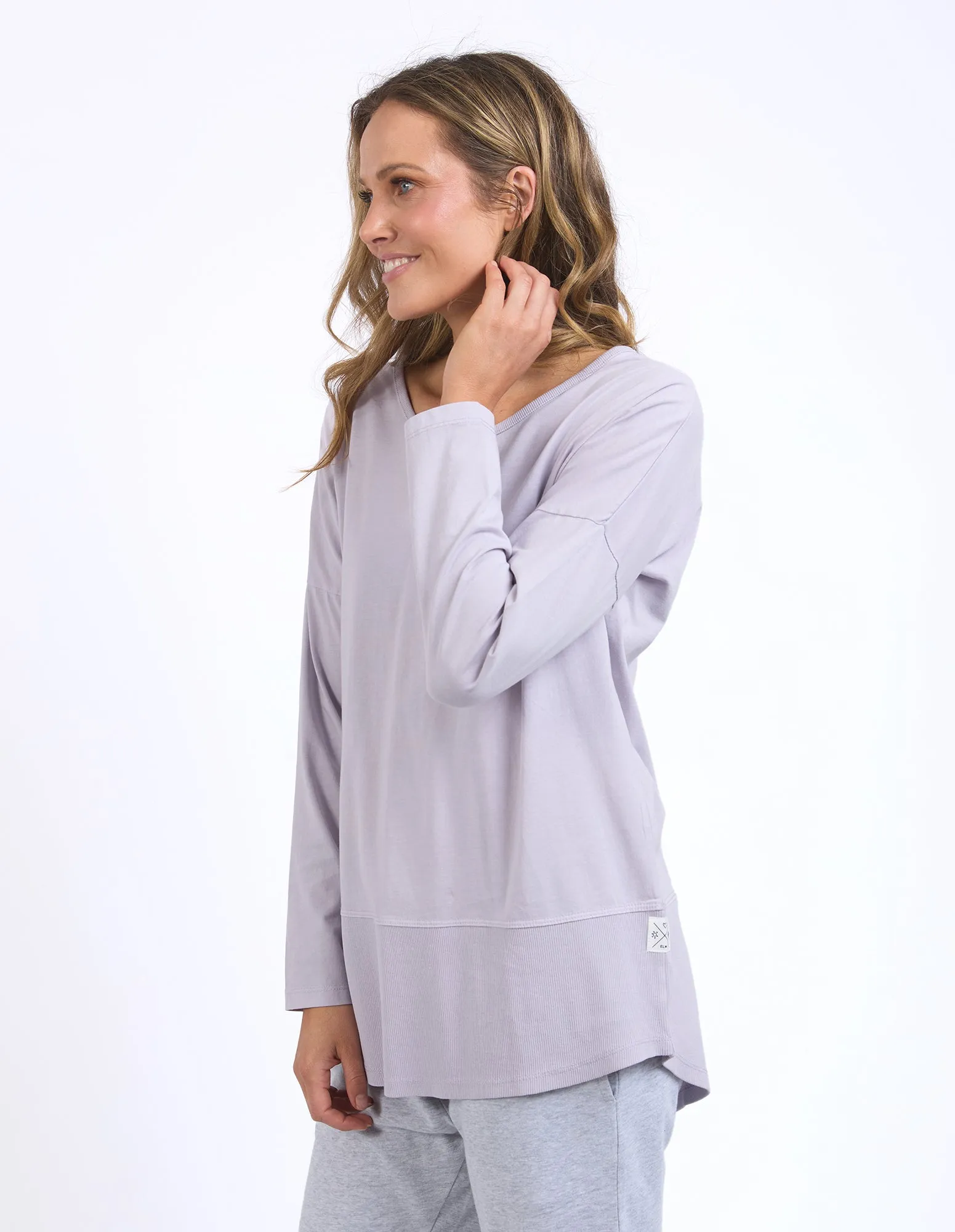 Rib Long Sleeve Dusty Lilac sold by Elm Lifestyle product image thumbnail 5