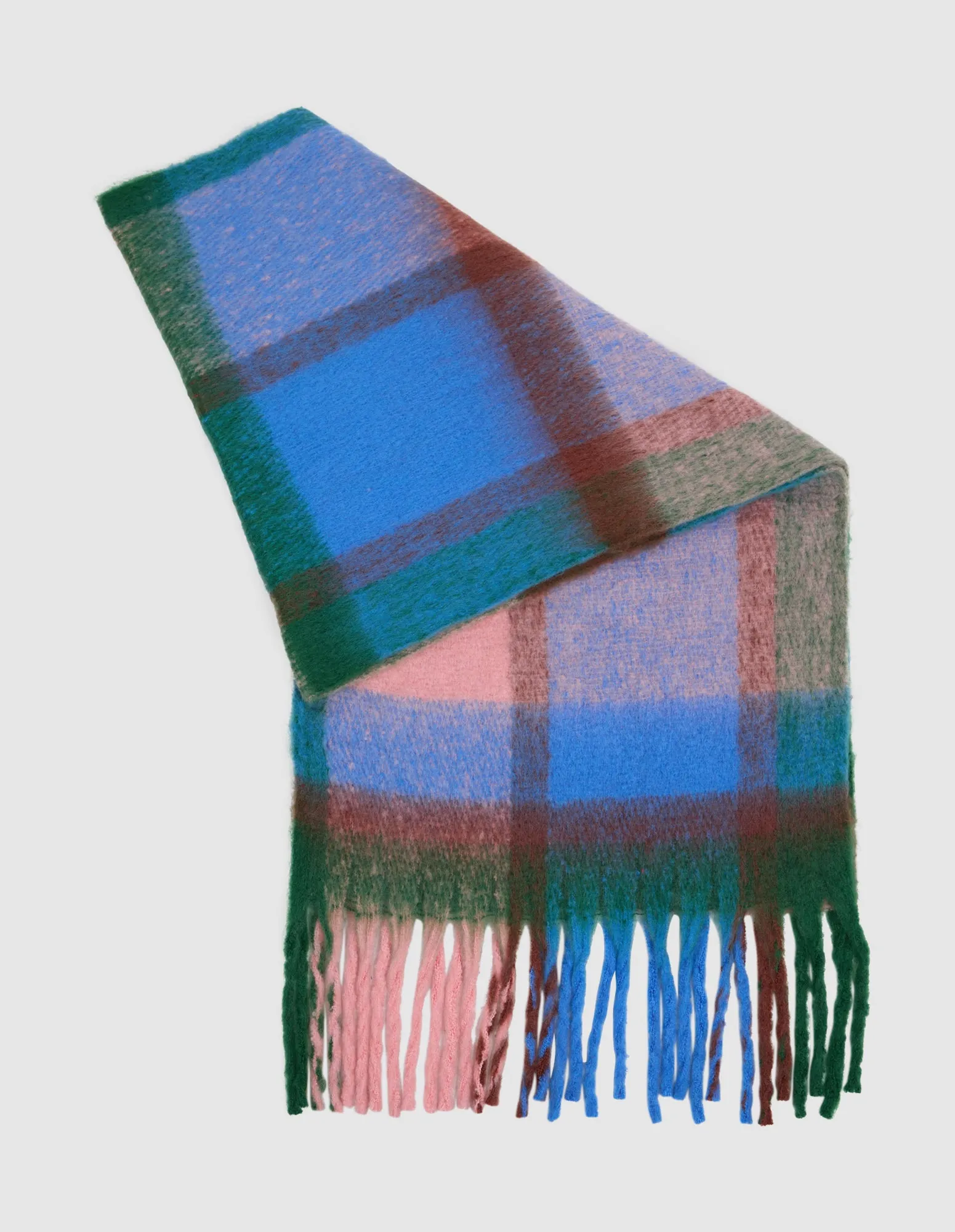 Ribbon Scarf Pink/Blue/Green Check sold by Elm Lifestyle product image thumbnail 2