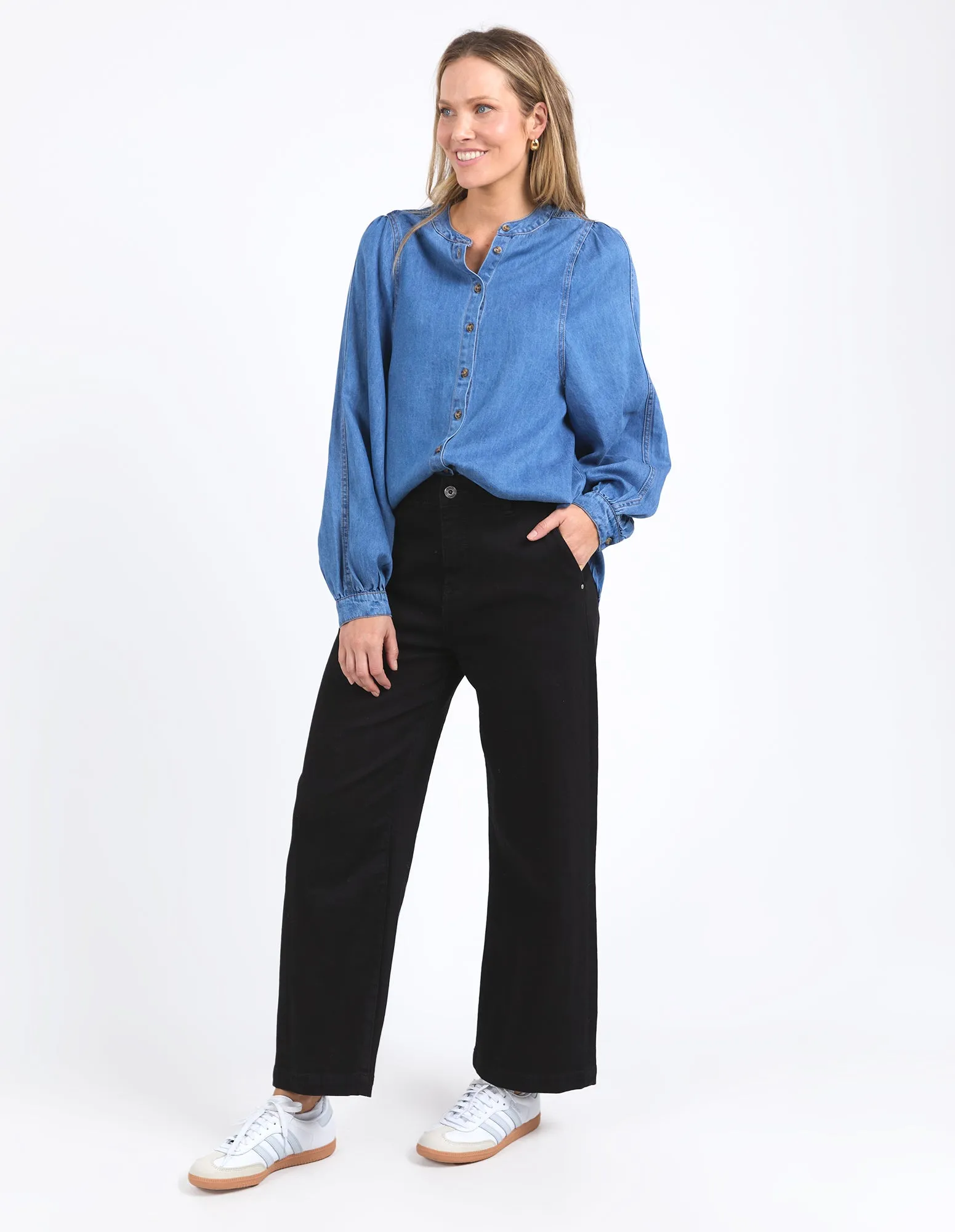 Brooke Denim Shirt Mid Blue Denim sold by Elm Lifestyle product image thumbnail 5