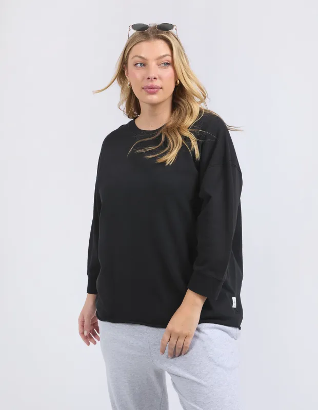 Philly Sweat Washed Black sold by Elm Lifestyle