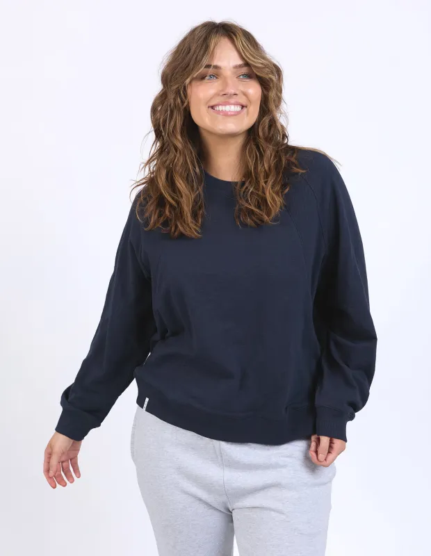Kinsley Long Sleeve Sweat Navy sold by Elm Lifestyle