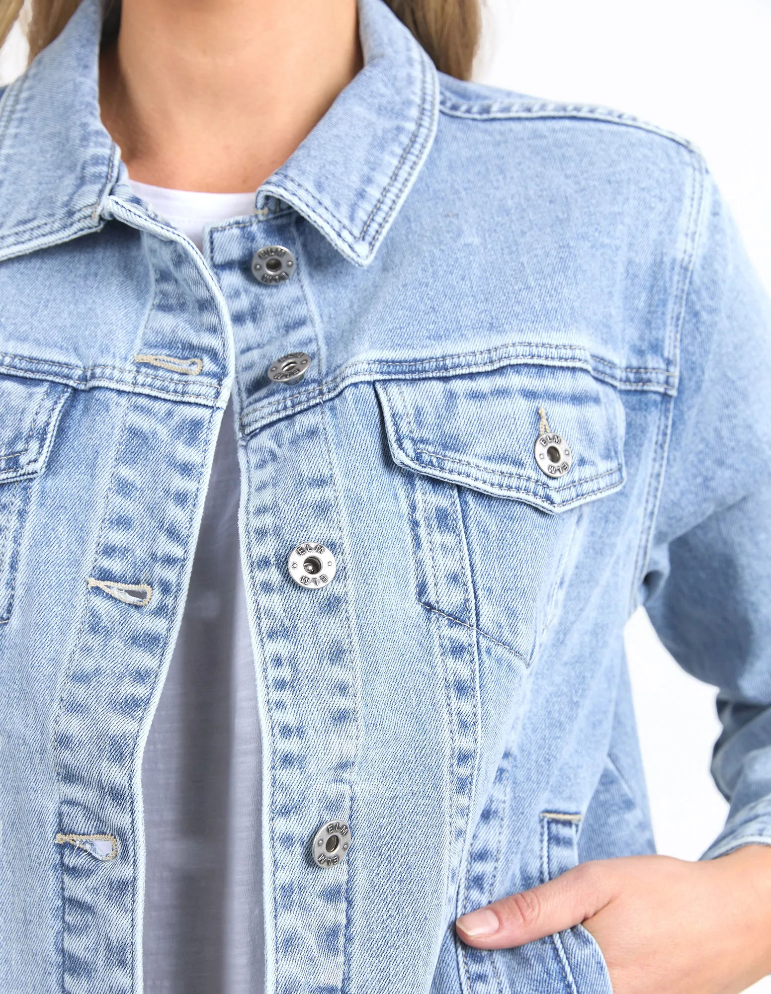 Becca Denim Jacket Light Blue Wash sold by Elm Lifestyle product image thumbnail 4