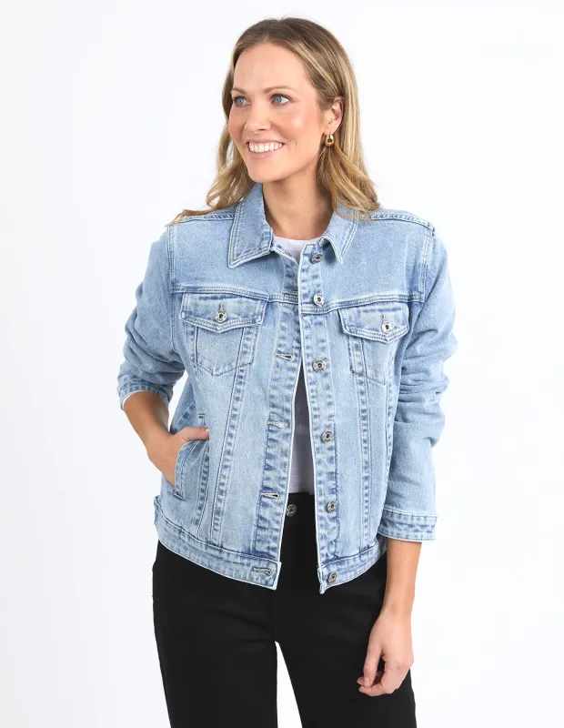 Becca Denim Jacket Light Blue Wash sold by Elm Lifestyle