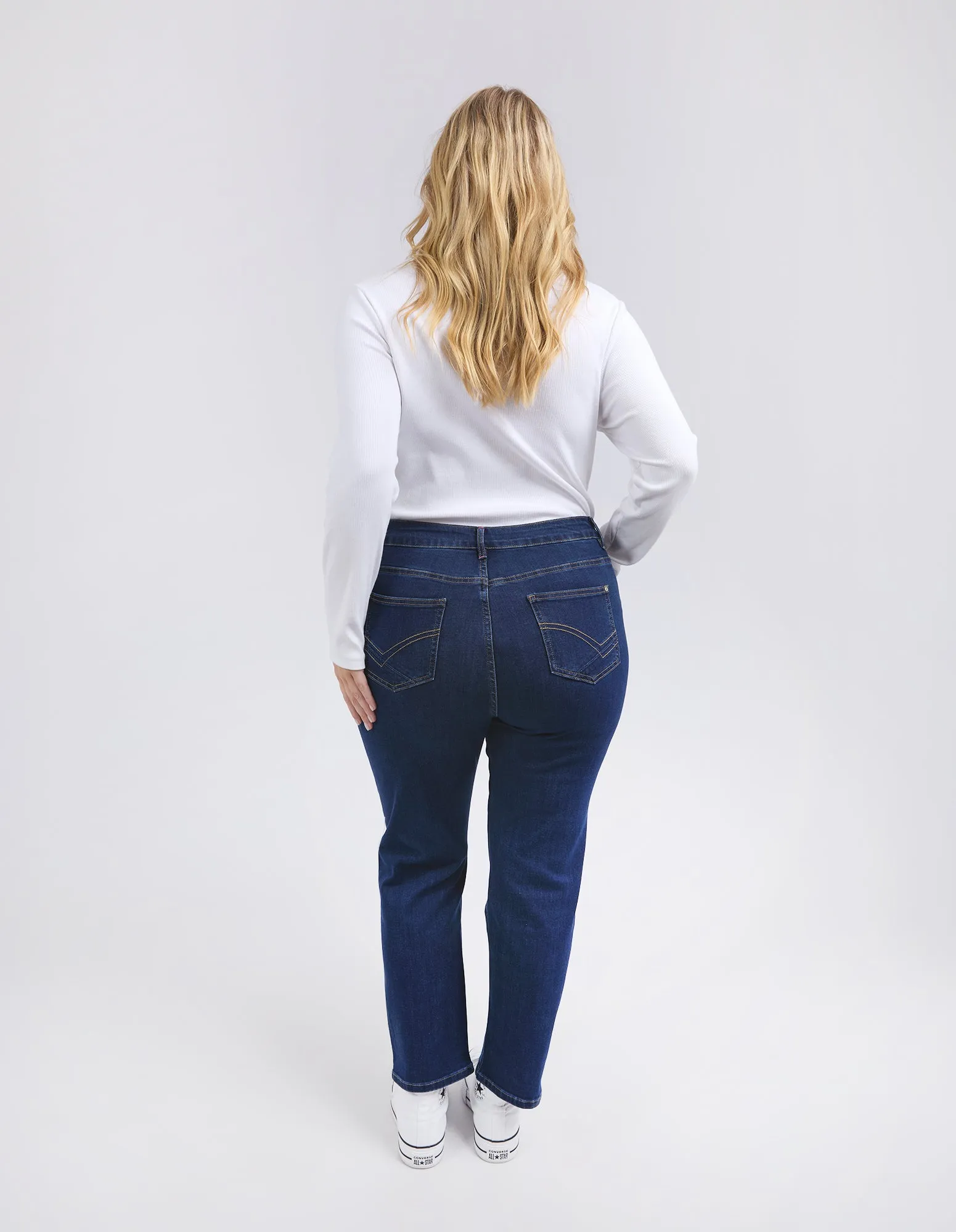 Ada Straight Leg Jean Dark Blue Wash sold by Elm Lifestyle product image thumbnail 3