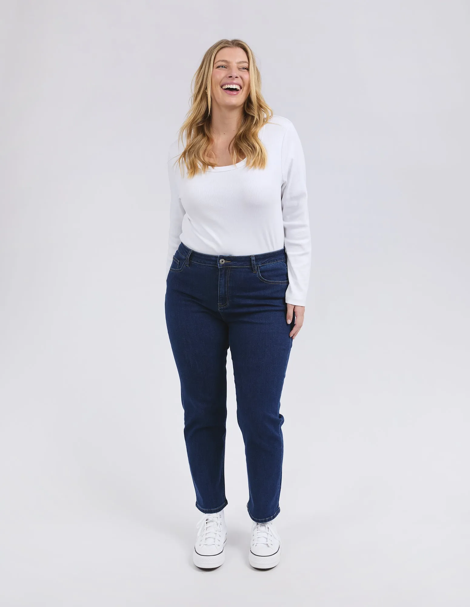 Ada Straight Leg Jean Dark Blue Wash sold by Elm Lifestyle product image thumbnail 2