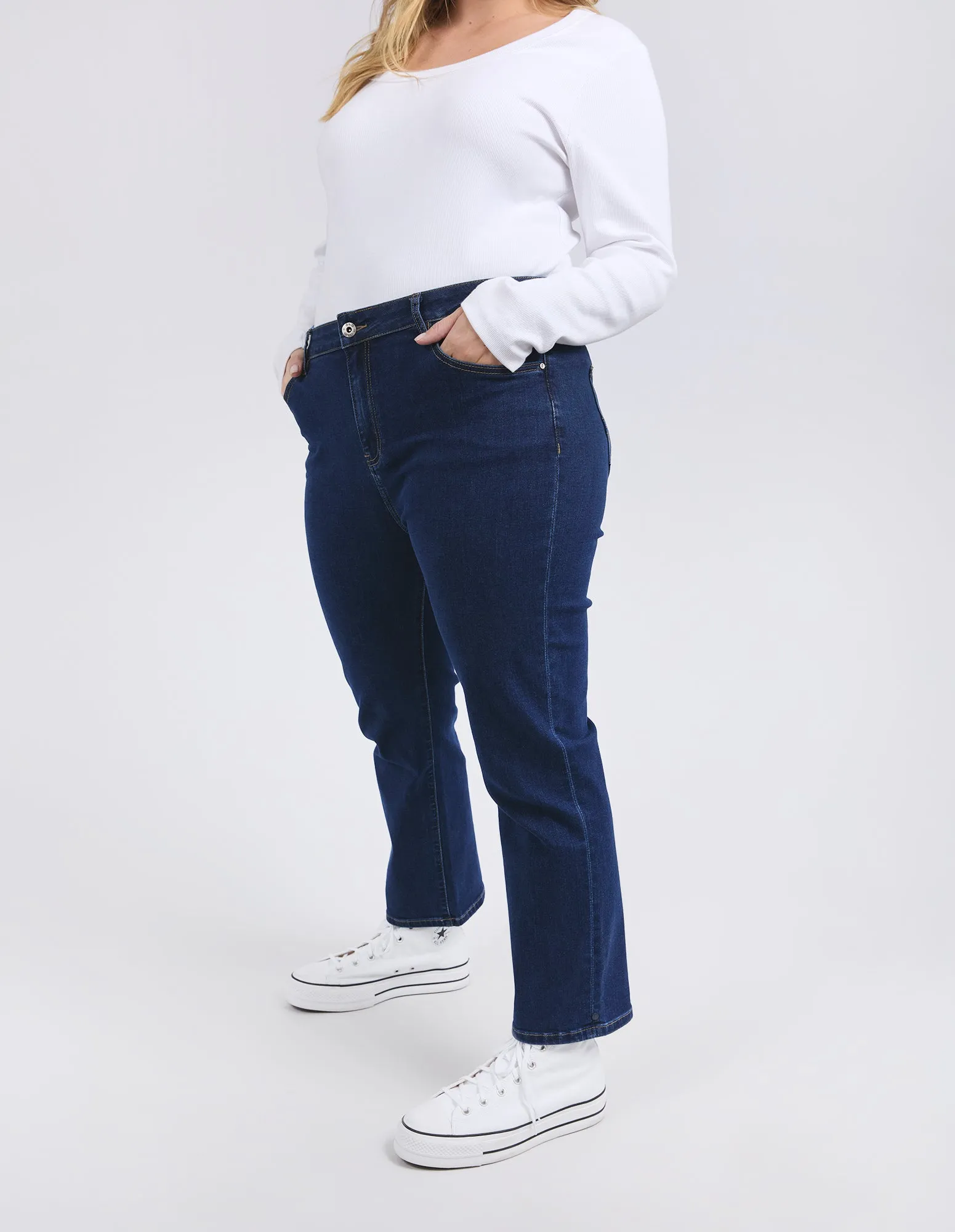 Ada Straight Leg Jean Dark Blue Wash sold by Elm Lifestyle product image thumbnail 4