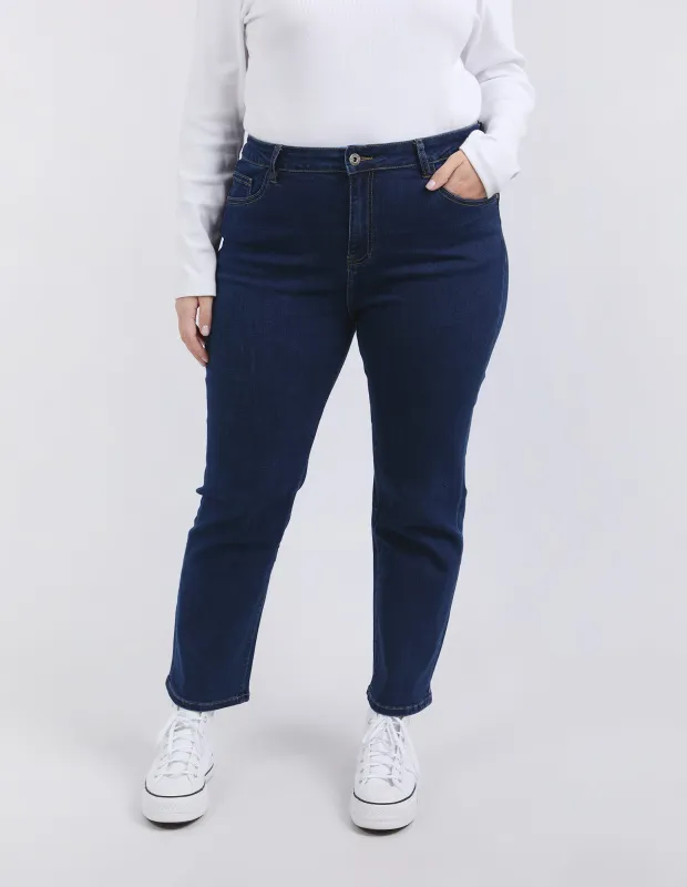 Ada Straight Leg Jean Dark Blue Wash sold by Elm Lifestyle