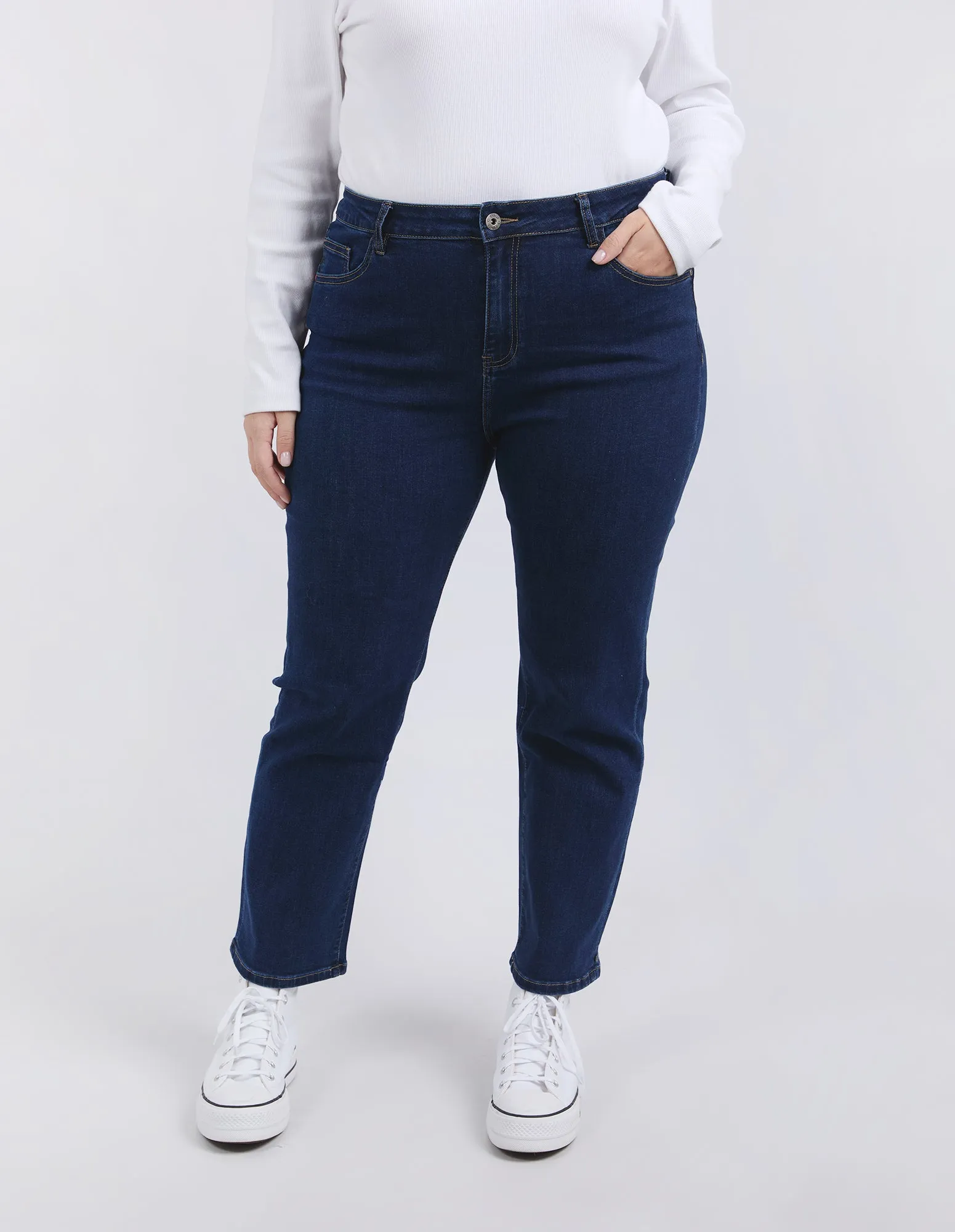 Ada Straight Leg Jean Dark Blue Wash sold by Elm Lifestyle