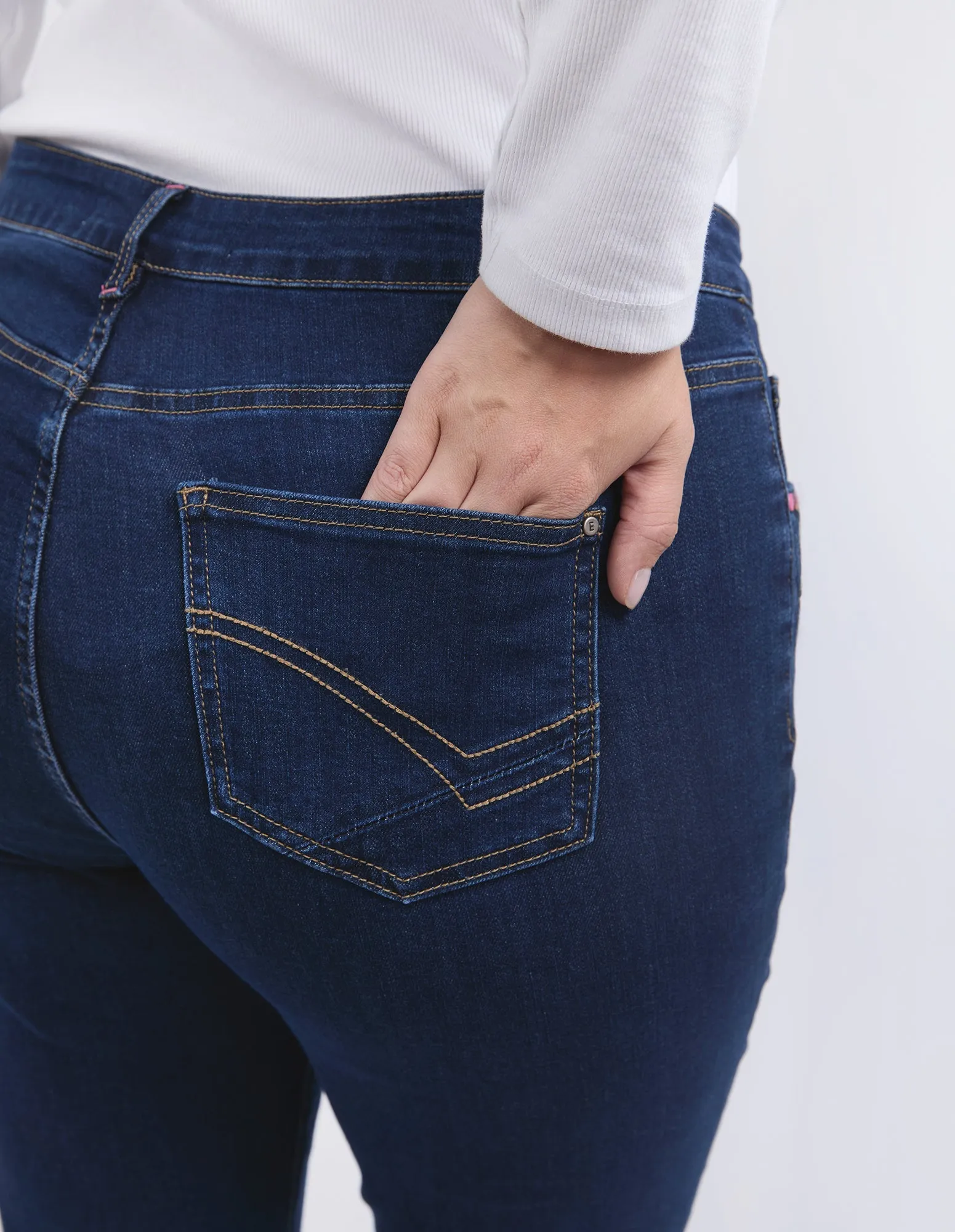 Ada Straight Leg Jean Dark Blue Wash sold by Elm Lifestyle product image thumbnail 5