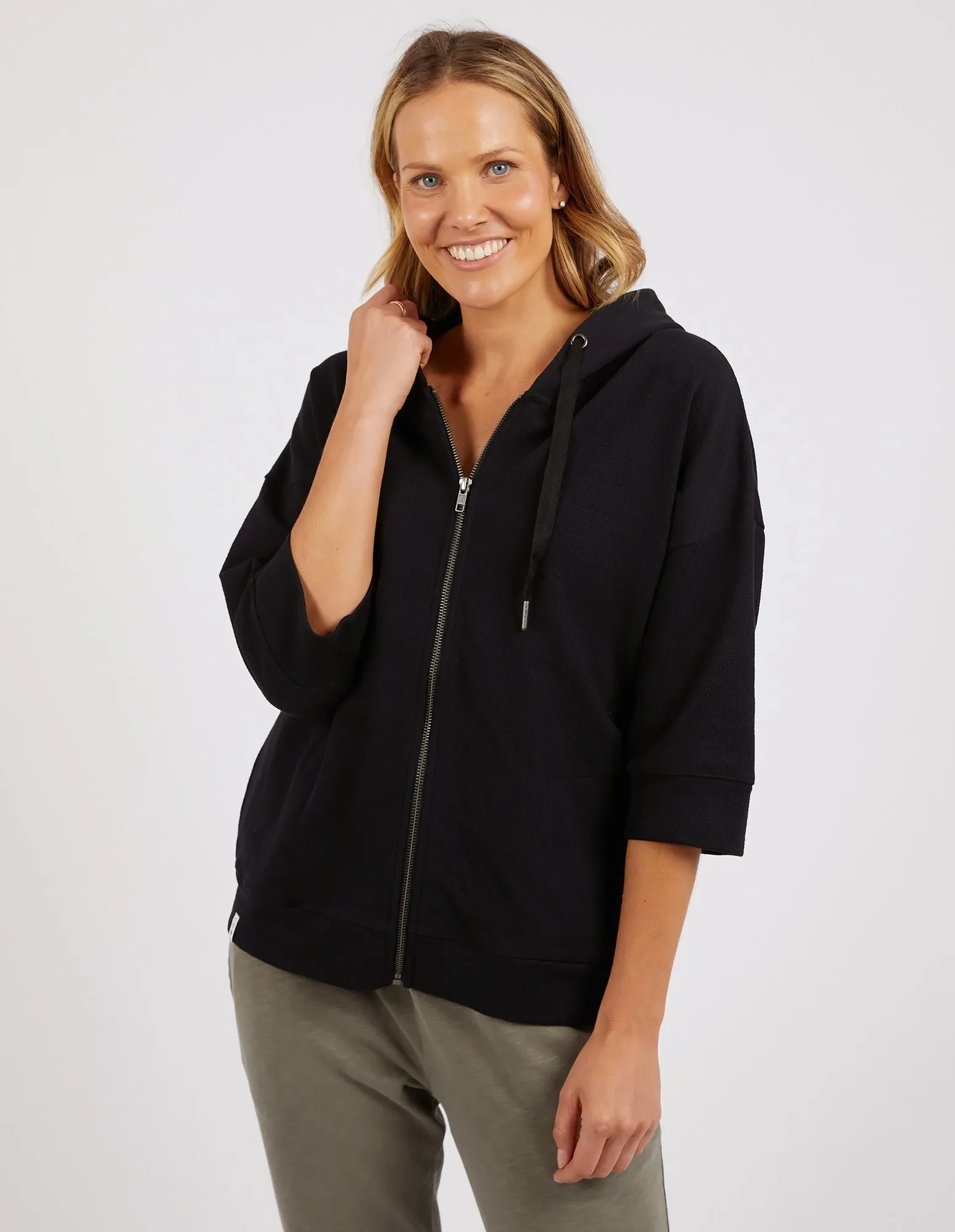 Beachy Zip Hoodie Black sold by Elm Lifestyle