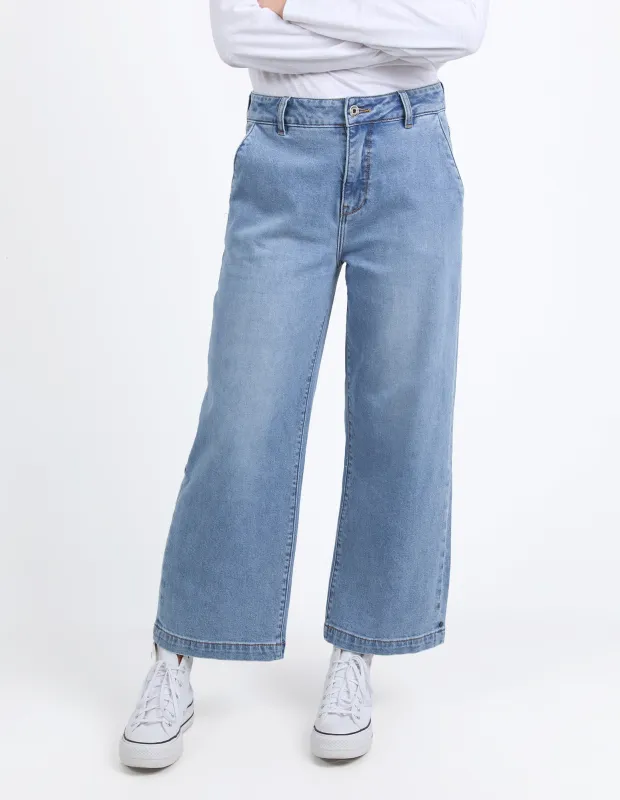 Izzy Wide Leg Jean Vintage Blue Wash sold by Elm Lifestyle