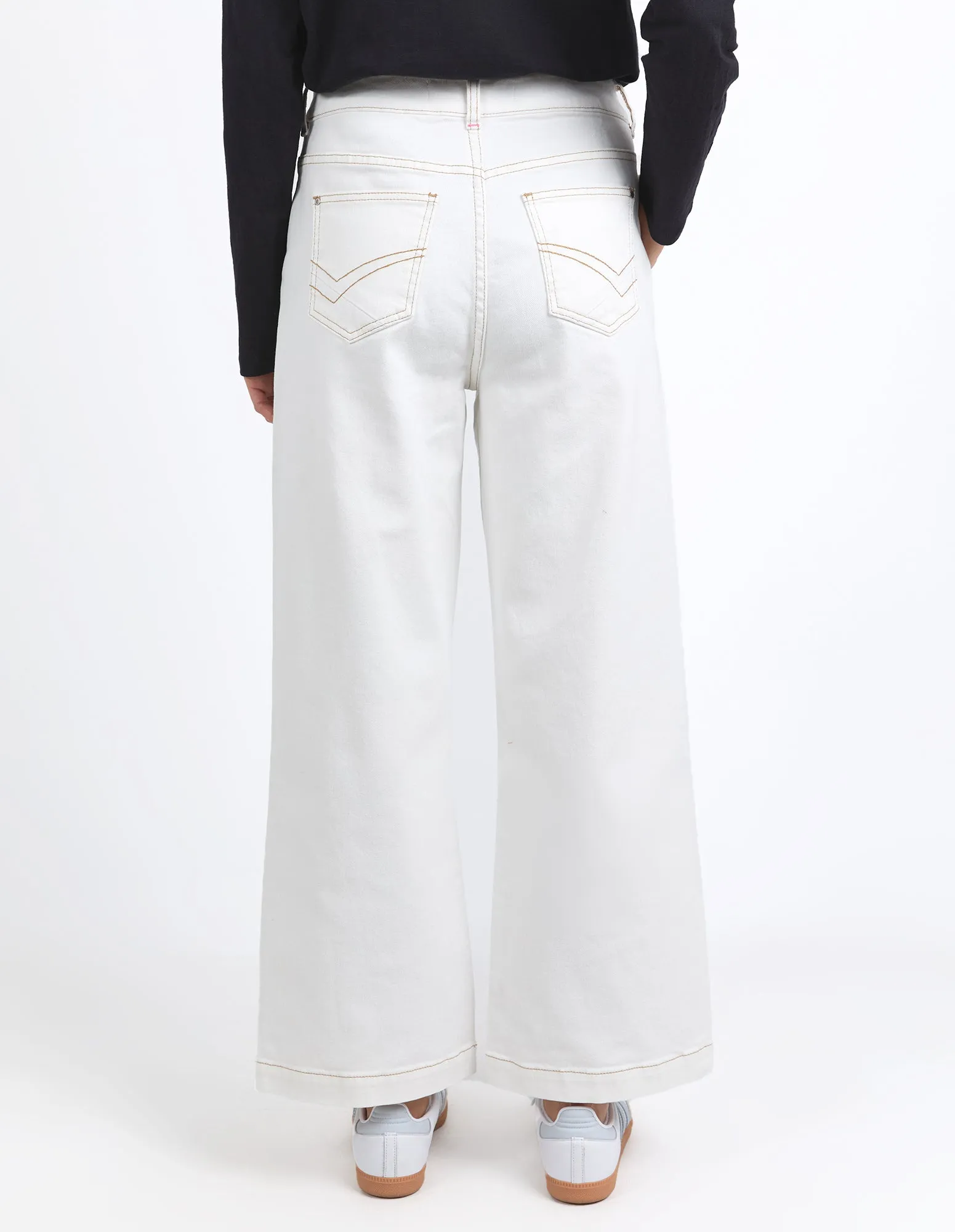 Izzy Wide Leg Jean Vintage White sold by Elm Lifestyle product image thumbnail 3