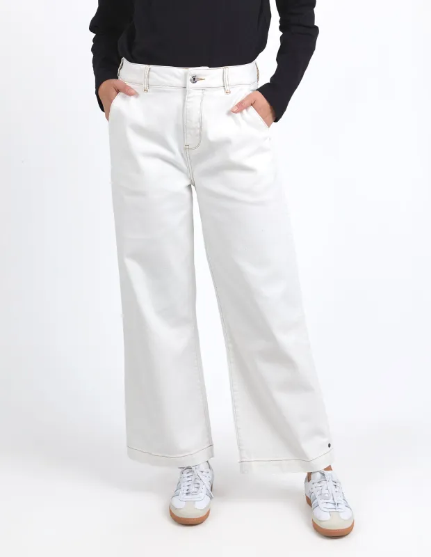 Izzy Wide Leg Jean Vintage White sold by Elm Lifestyle
