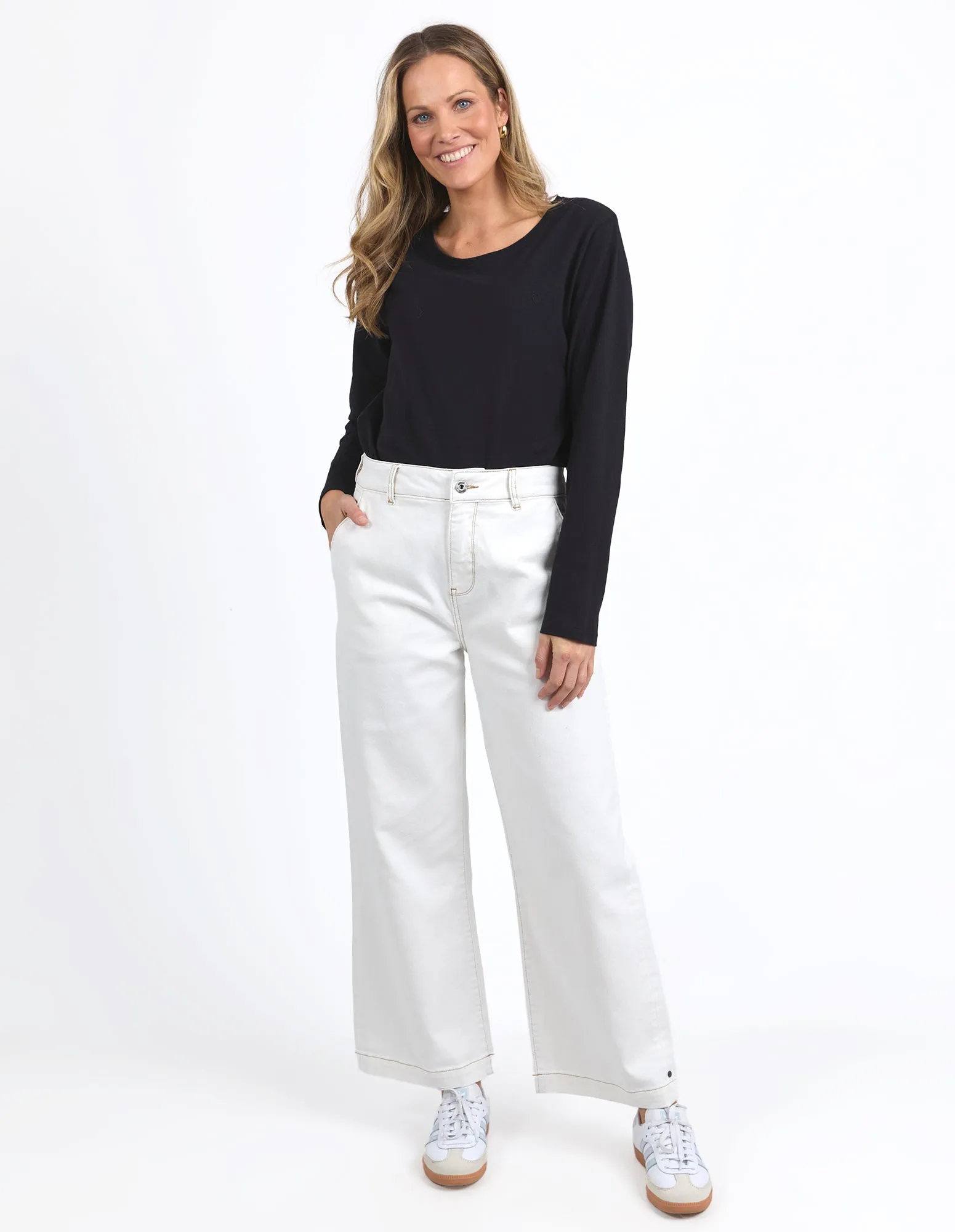 Izzy Wide Leg Jean Vintage White sold by Elm Lifestyle product image thumbnail 2