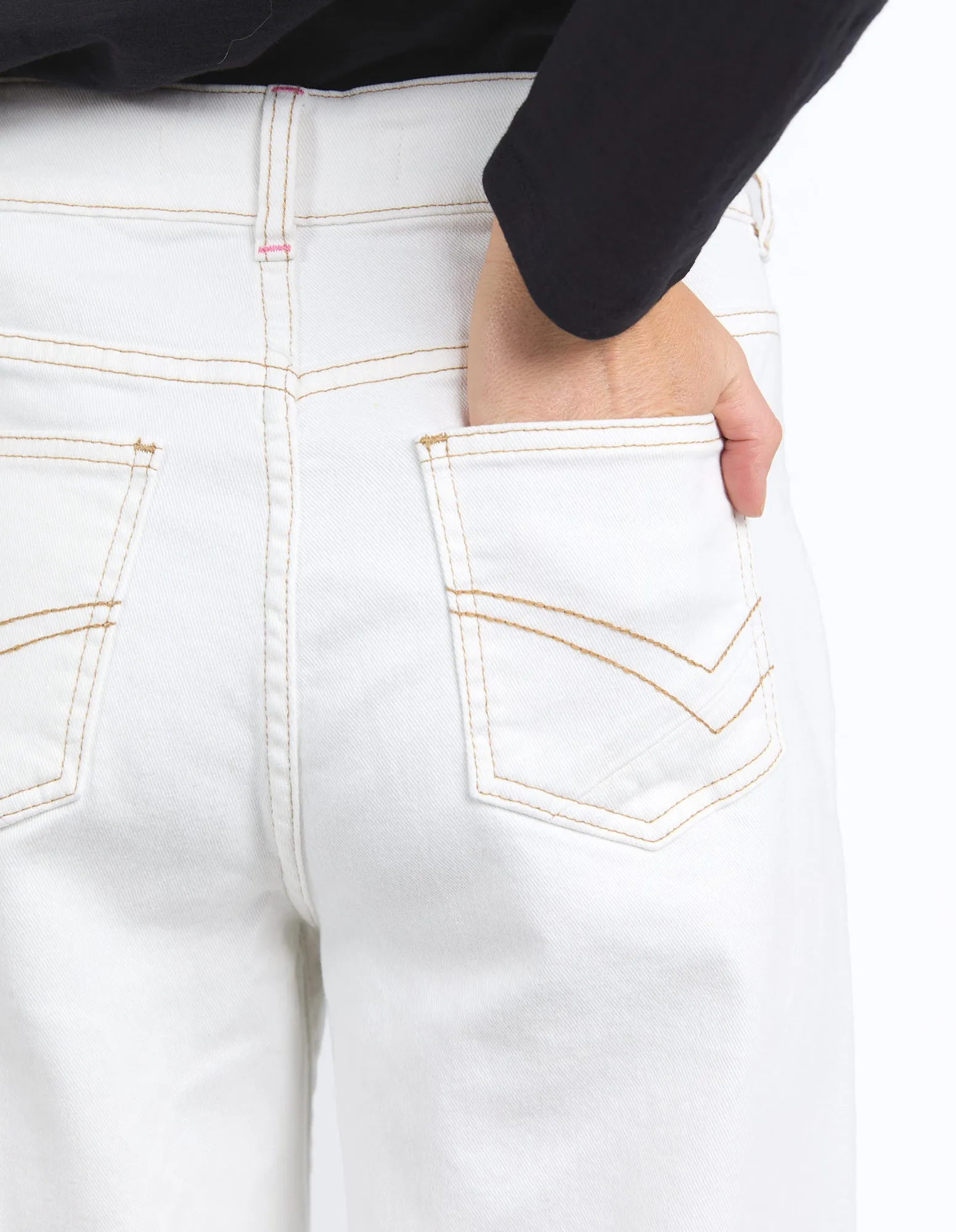 Izzy Wide Leg Jean Vintage White sold by Elm Lifestyle product image thumbnail 5