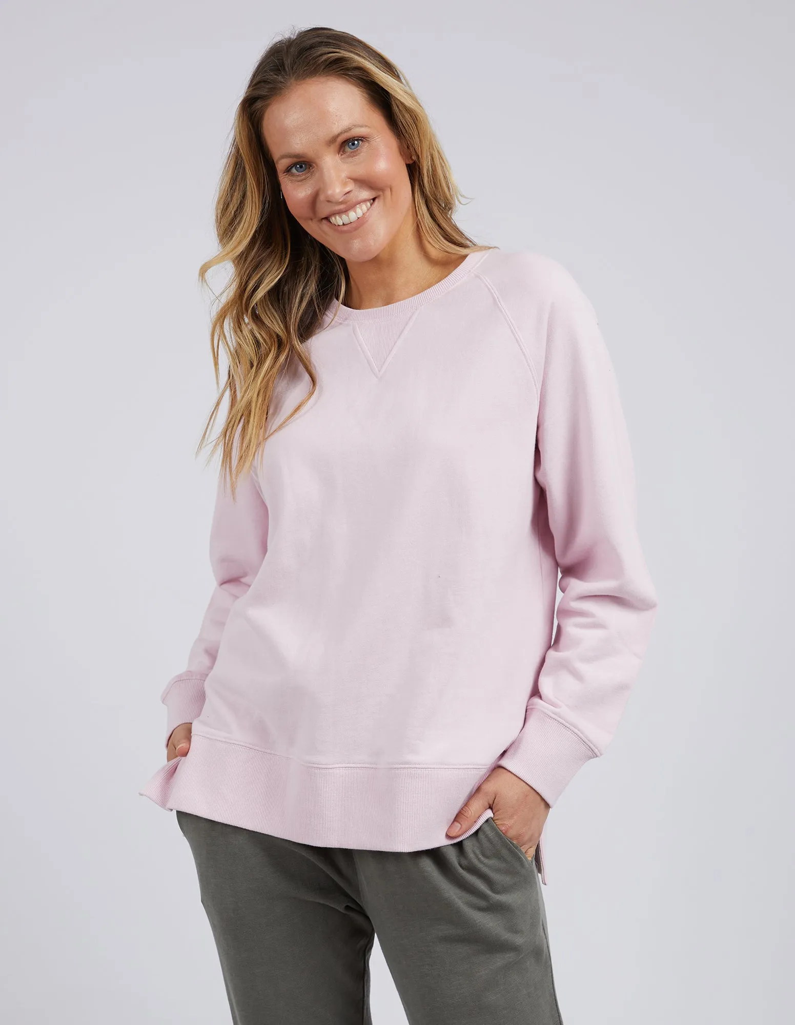 Melbourne Crew Powder Pink sold by Elm Lifestyle