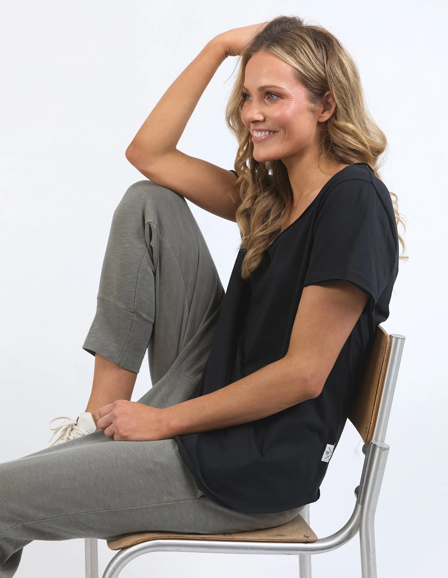 Pima Vee Tee Black sold by Elm Lifestyle product image thumbnail 4