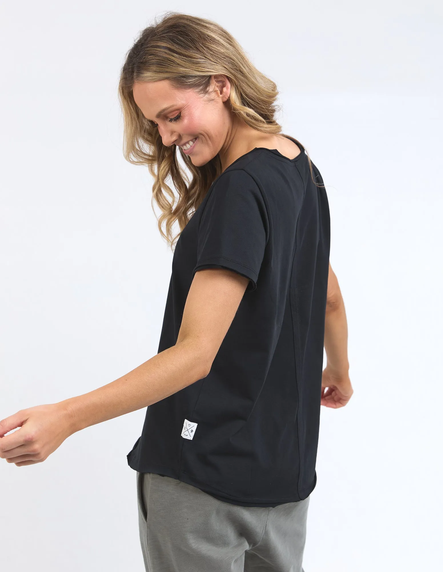 Pima Vee Tee Black sold by Elm Lifestyle product image thumbnail 3