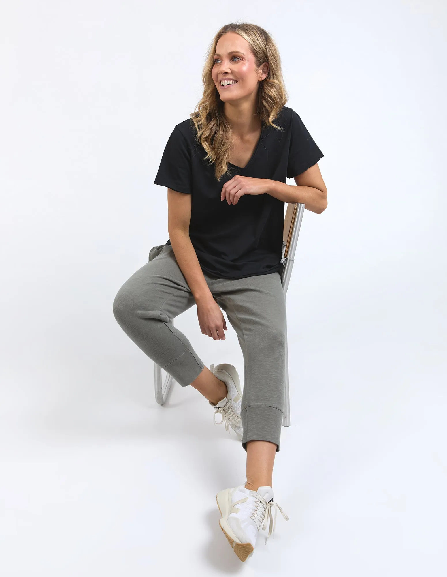 Pima Vee Tee Black sold by Elm Lifestyle product image thumbnail 2