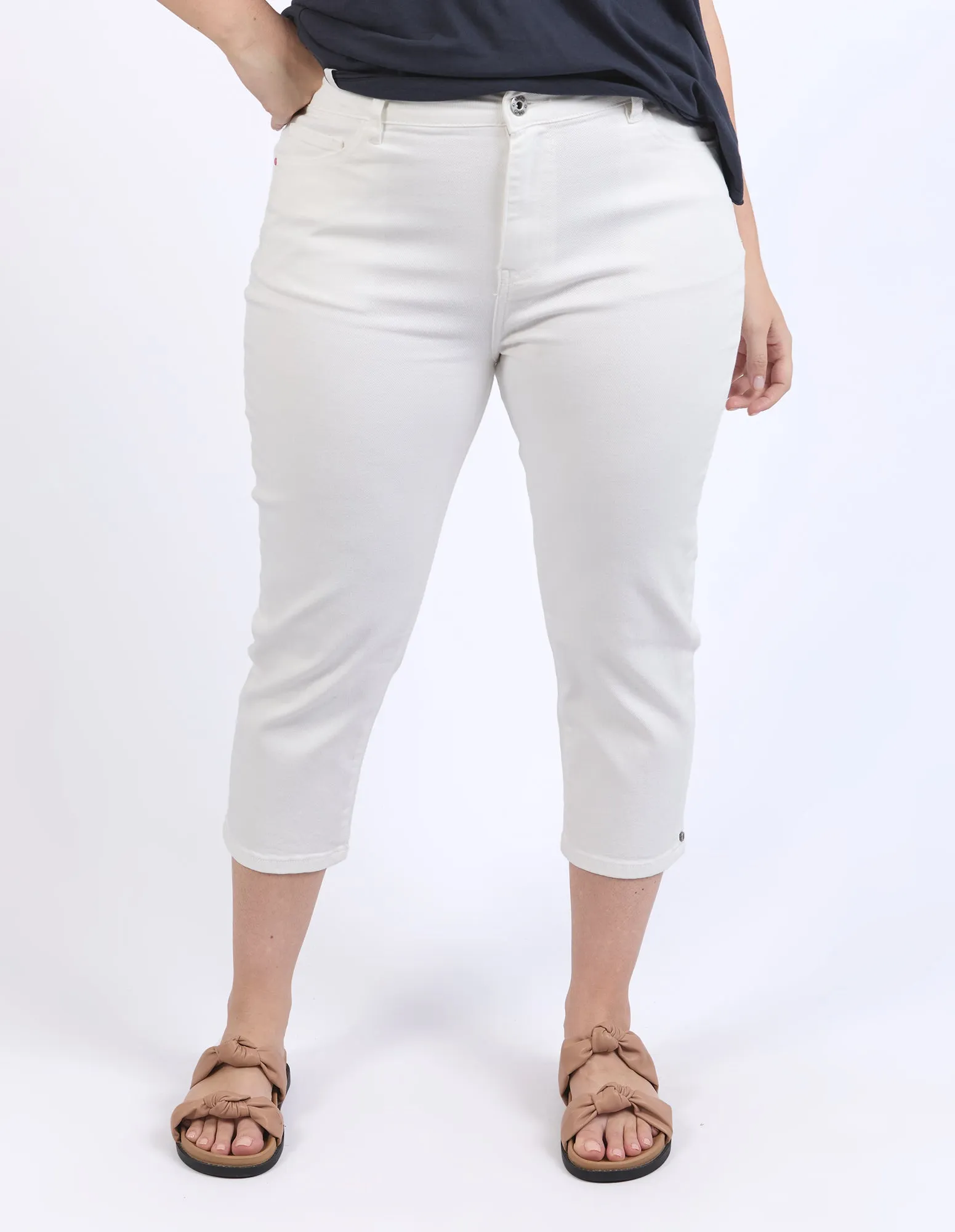 Mollie Capri Pant White sold by Elm Lifestyle product image thumbnail 2