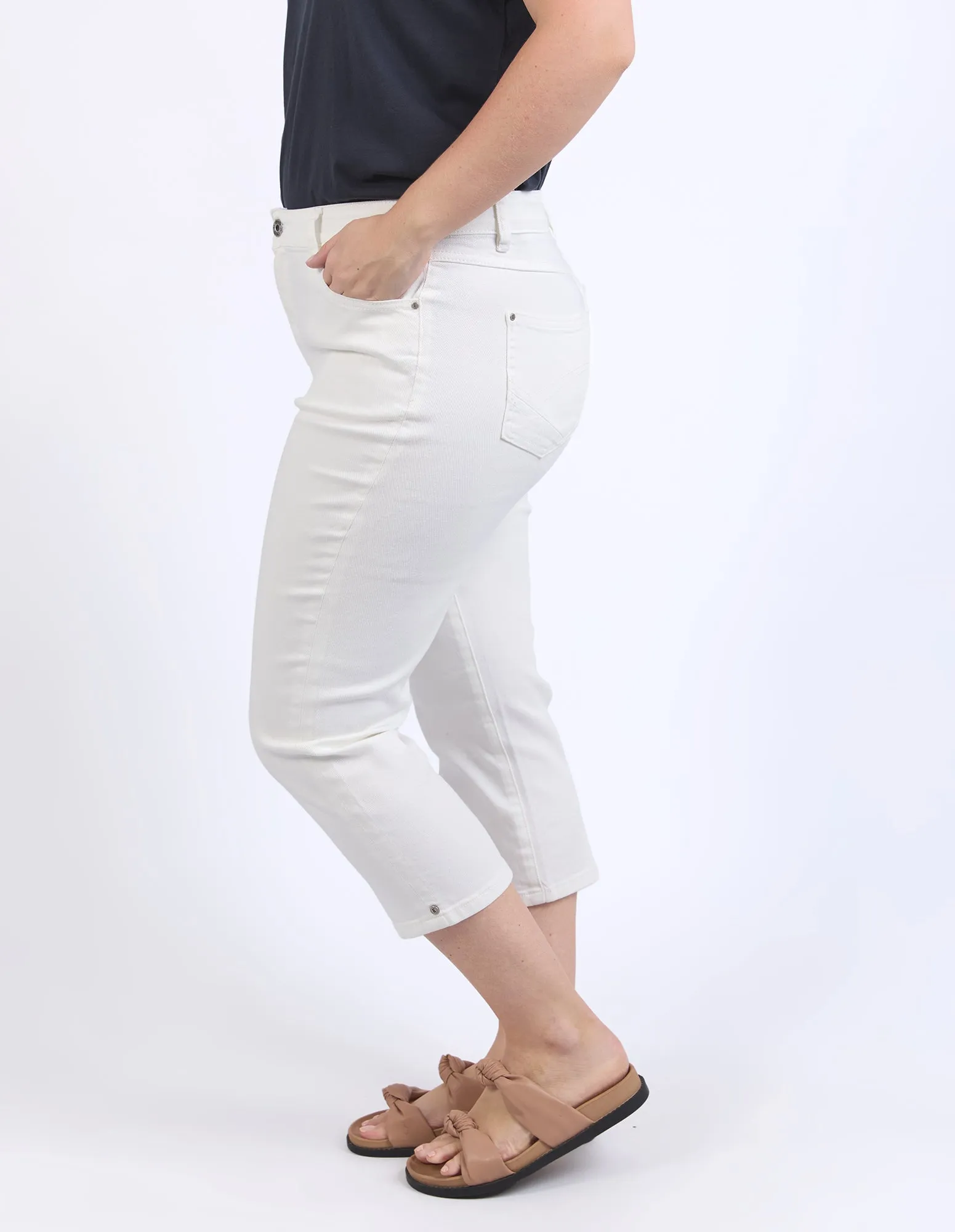 Mollie Capri Pant White sold by Elm Lifestyle product image thumbnail 5