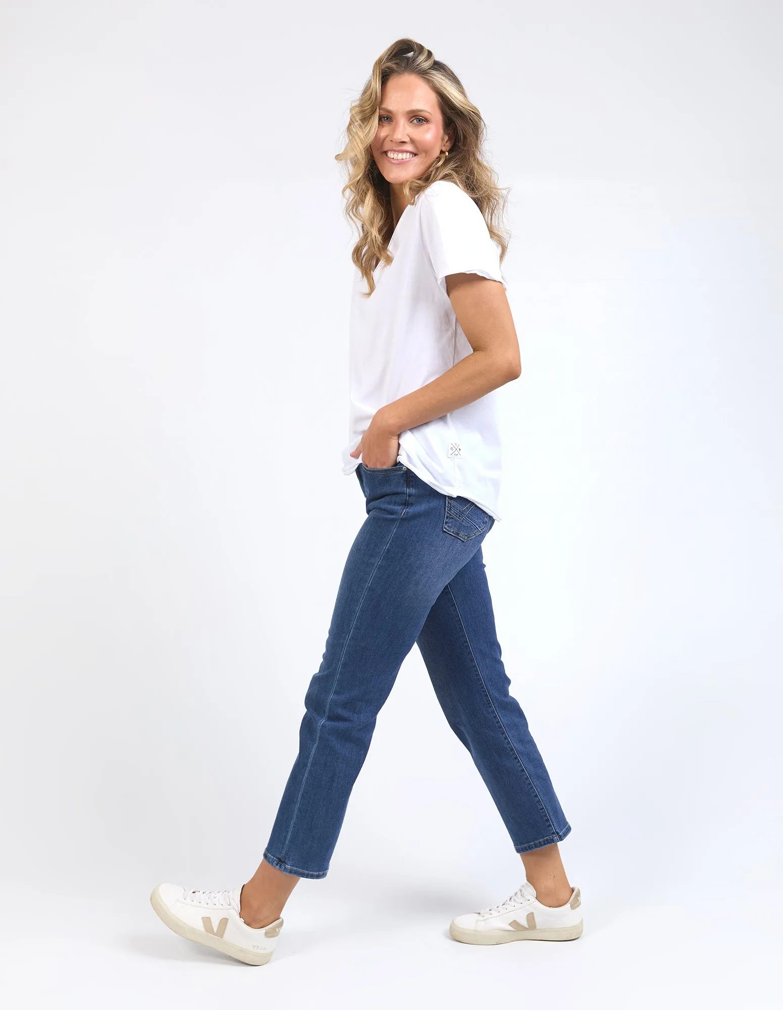 Pima Vee Tee White sold by Elm Lifestyle product image thumbnail 5