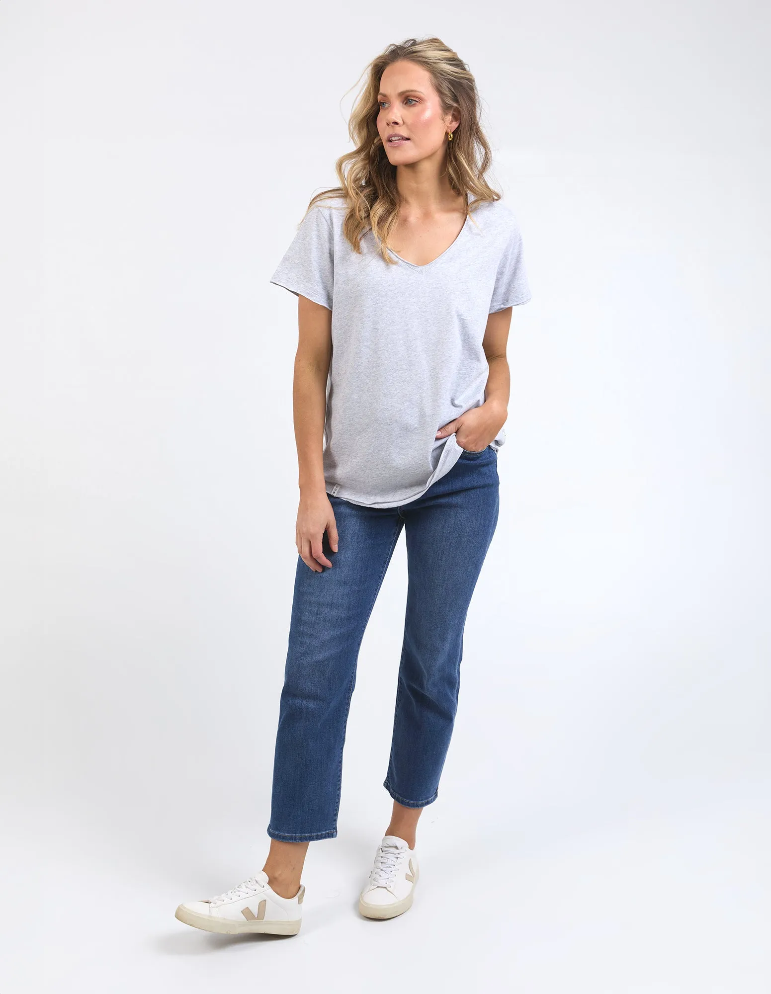 Pima Vee Tee Grey Marle sold by Elm Lifestyle product image thumbnail 2