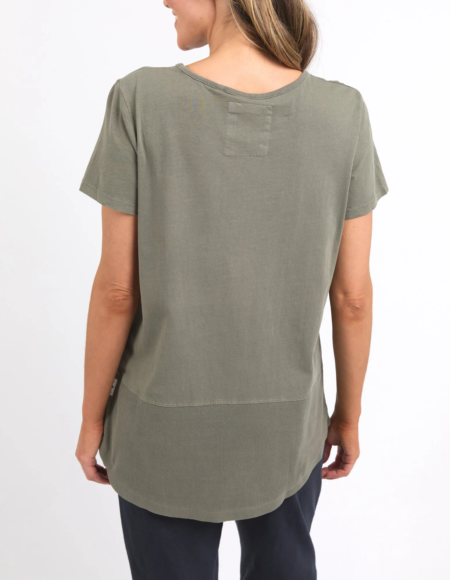 Rib Short Sleeve Tee Washed Khaki sold by Elm Lifestyle product image thumbnail 3