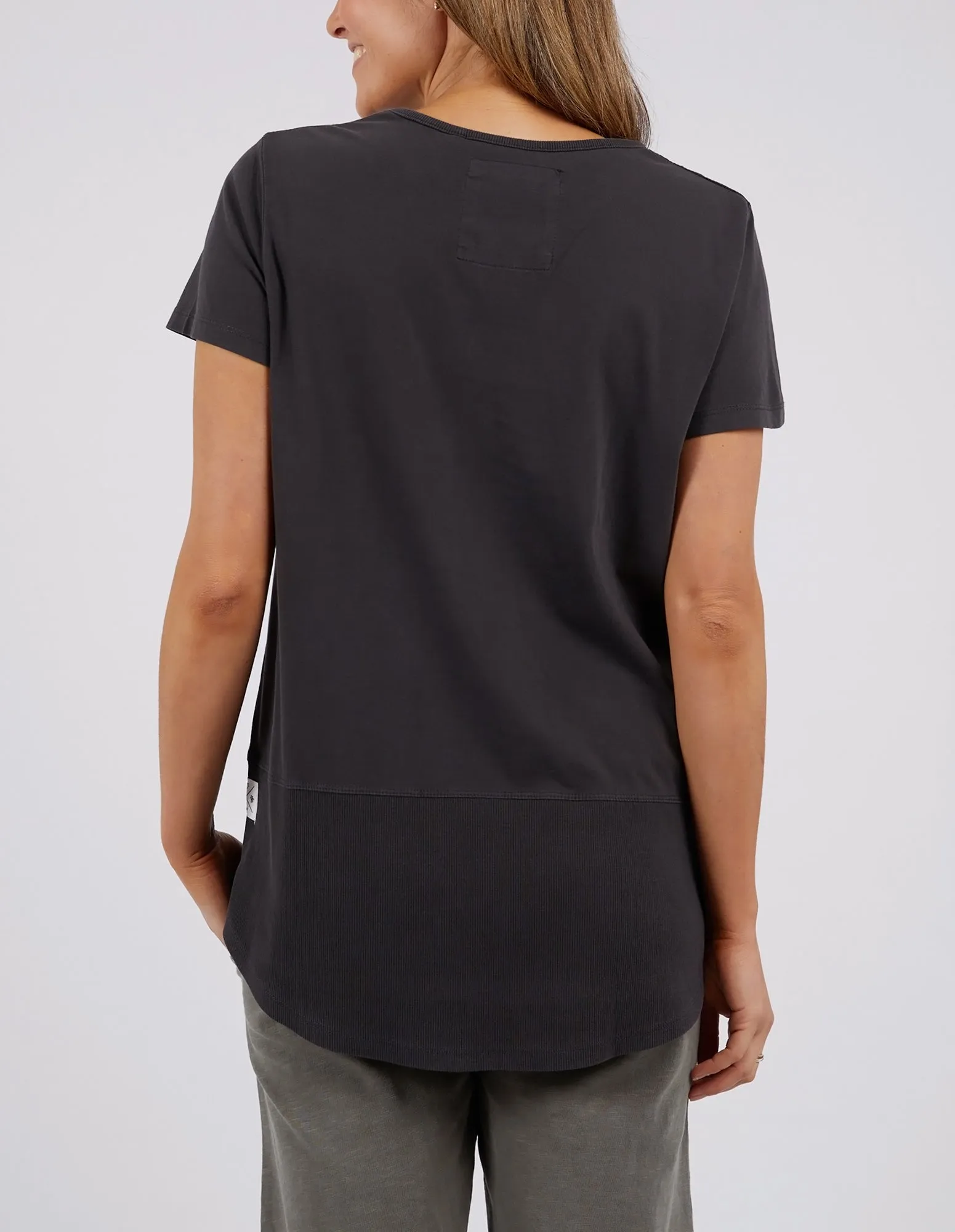 Rib Short Sleeve Tee Washed Black sold by Elm Lifestyle product image thumbnail 3