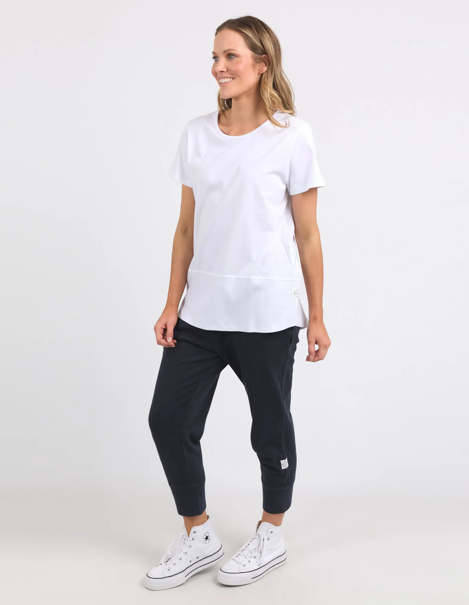 Rib Short Sleeve Tee White sold by Elm Lifestyle product image thumbnail 4