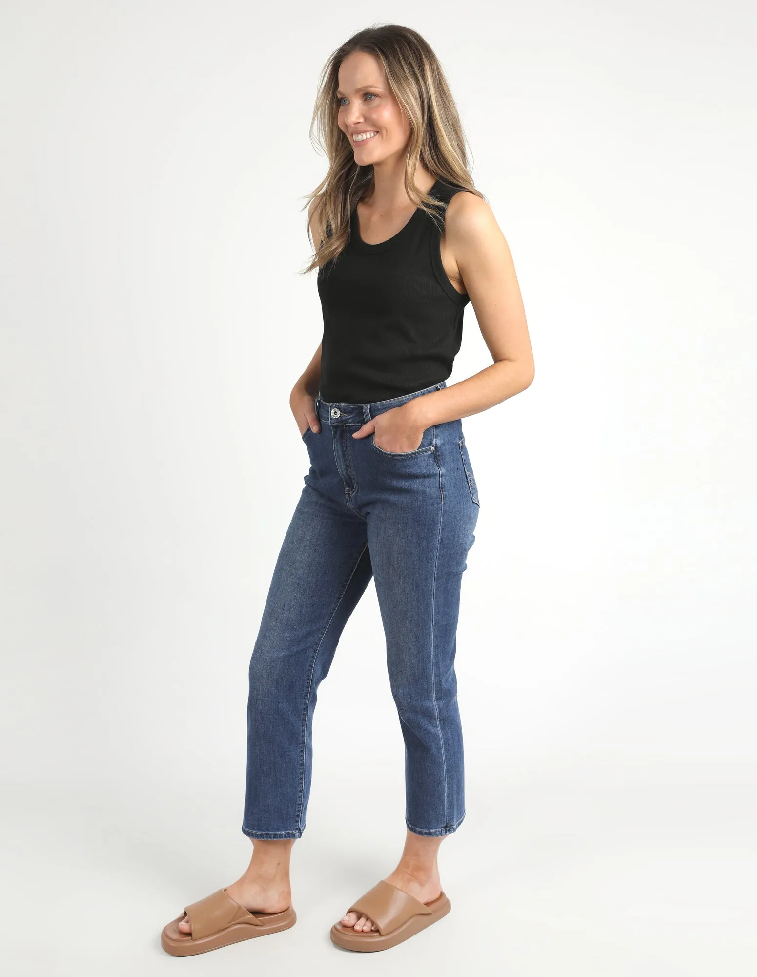 Rib Crew Tank Black sold by Elm Lifestyle product image thumbnail 4