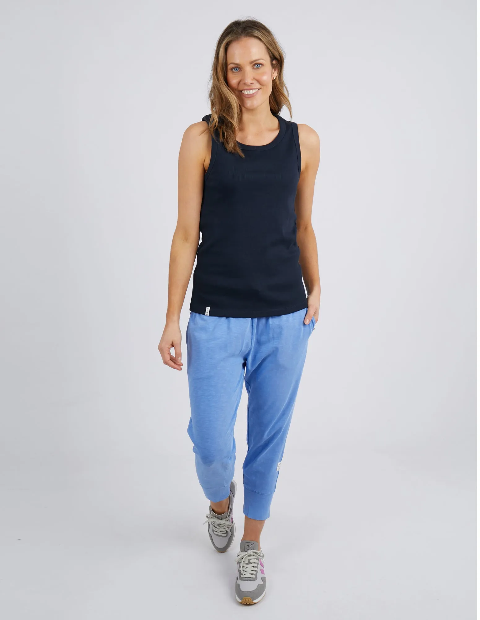 Rib Crew Tank Dark Sapphire sold by Elm Lifestyle product image thumbnail 2