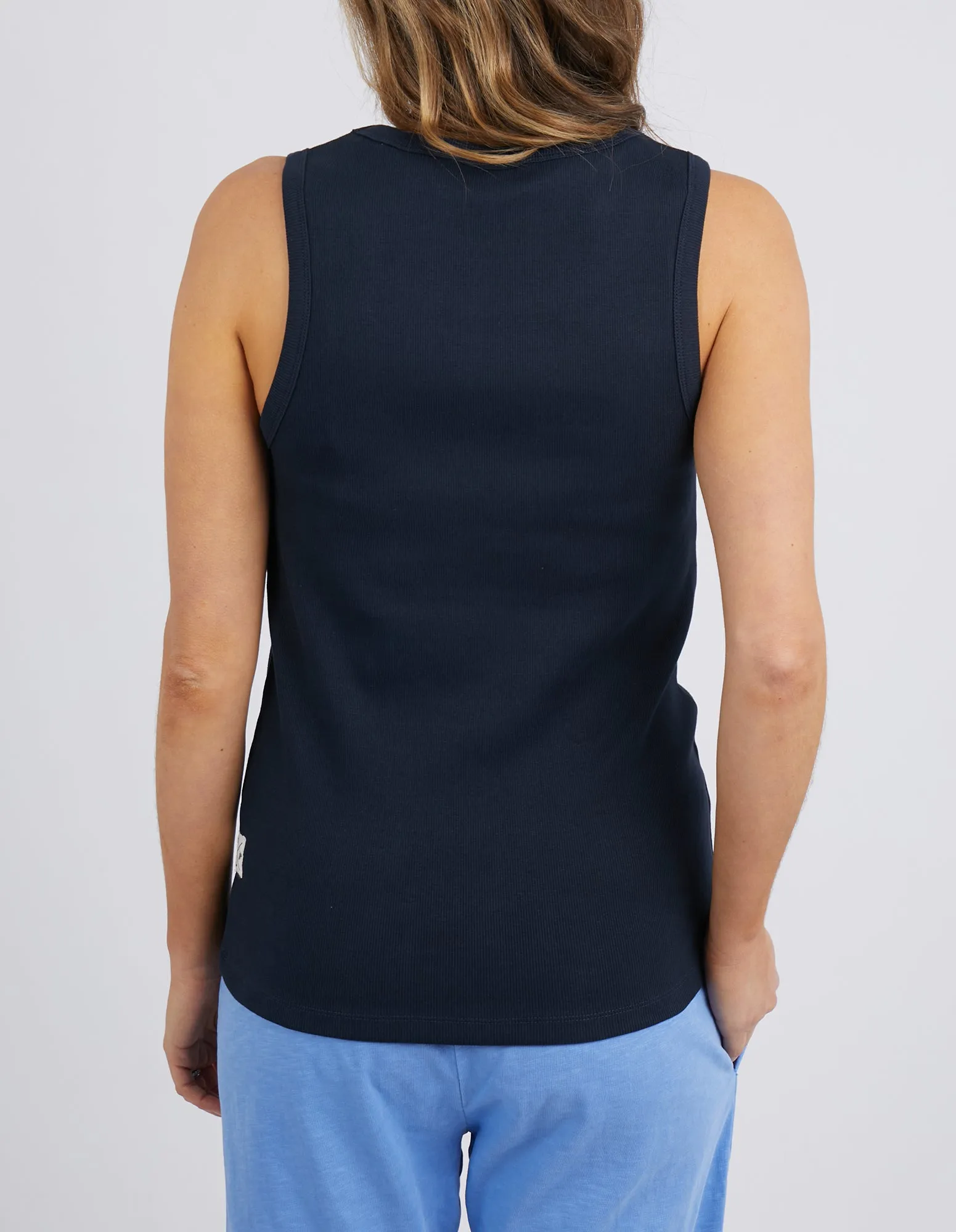 Rib Crew Tank Dark Sapphire sold by Elm Lifestyle product image thumbnail 3