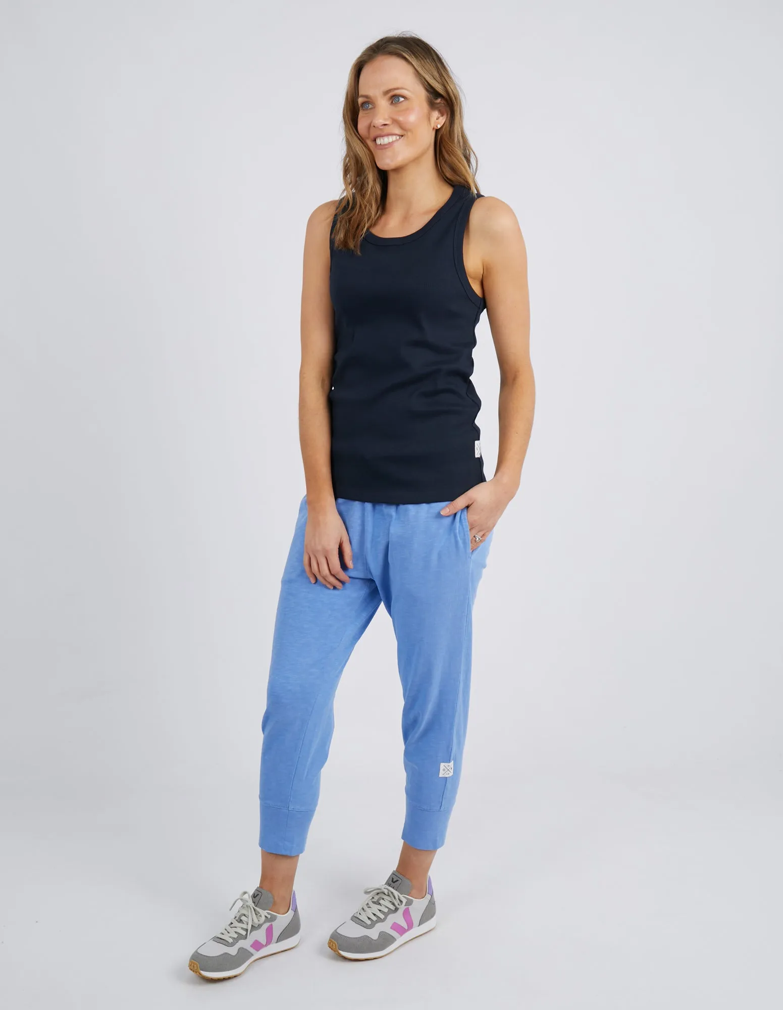 Rib Crew Tank Dark Sapphire sold by Elm Lifestyle product image thumbnail 4